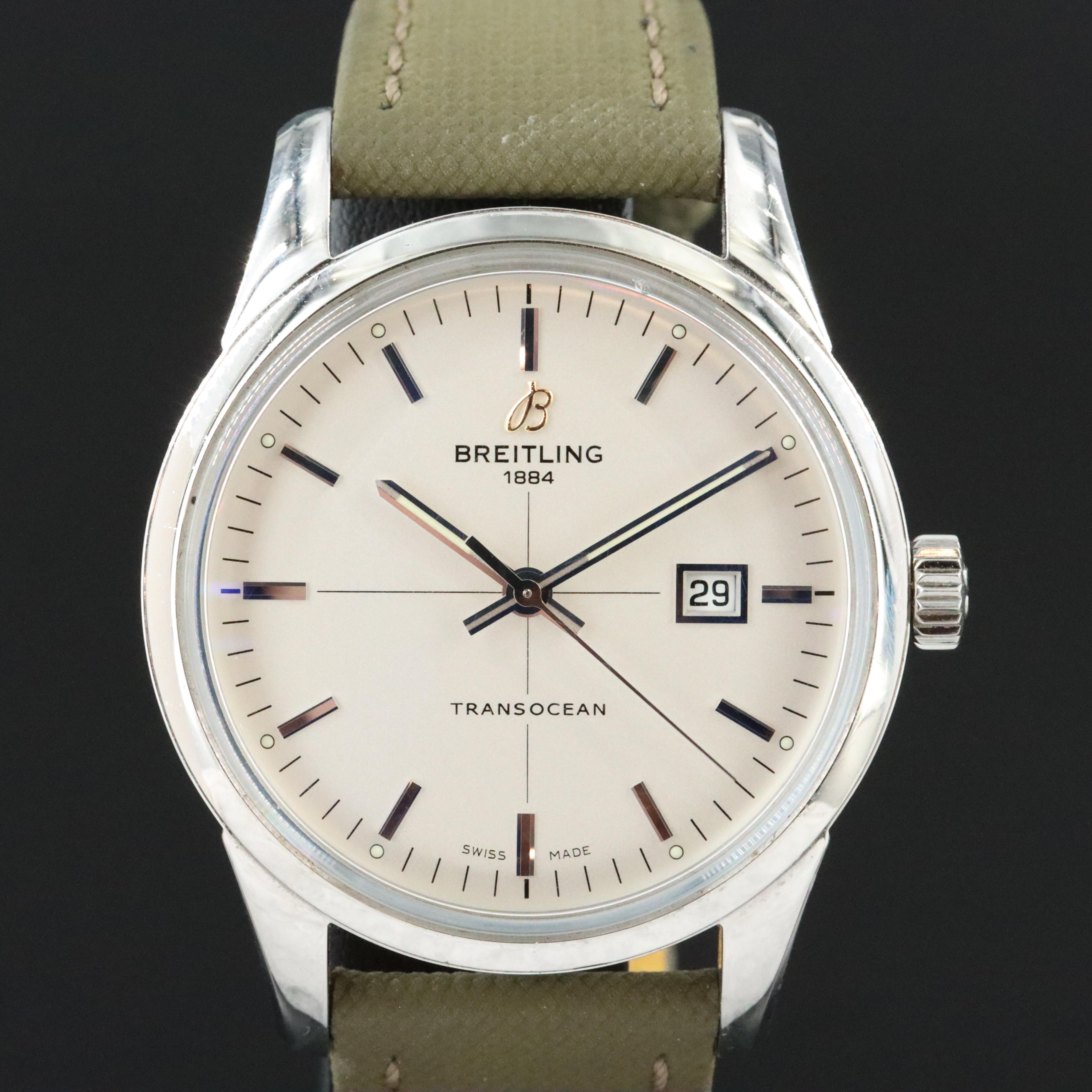 Breitling Transocean A10360 43mm Steel Watch