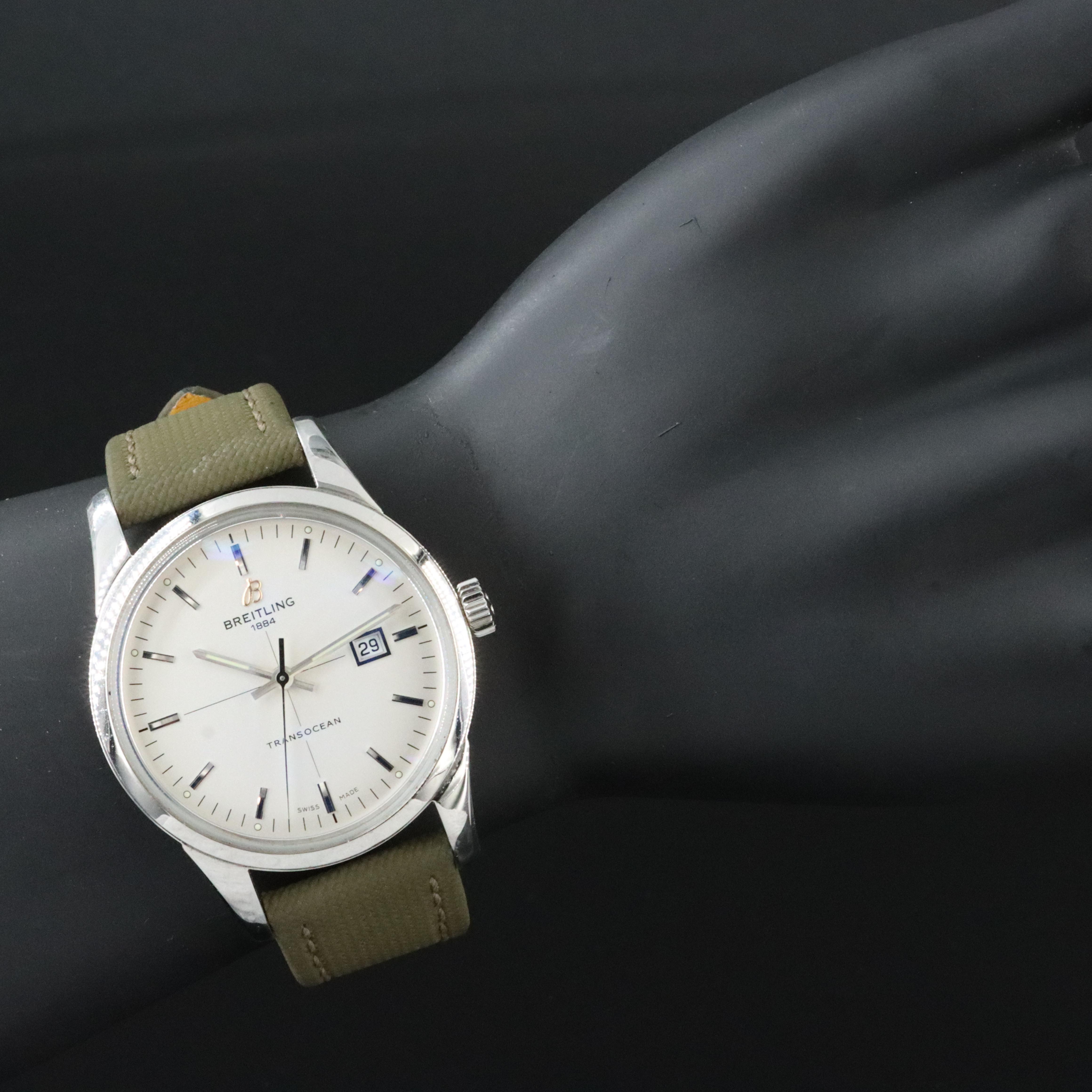 Breitling Transocean A10360 43mm Steel Watch