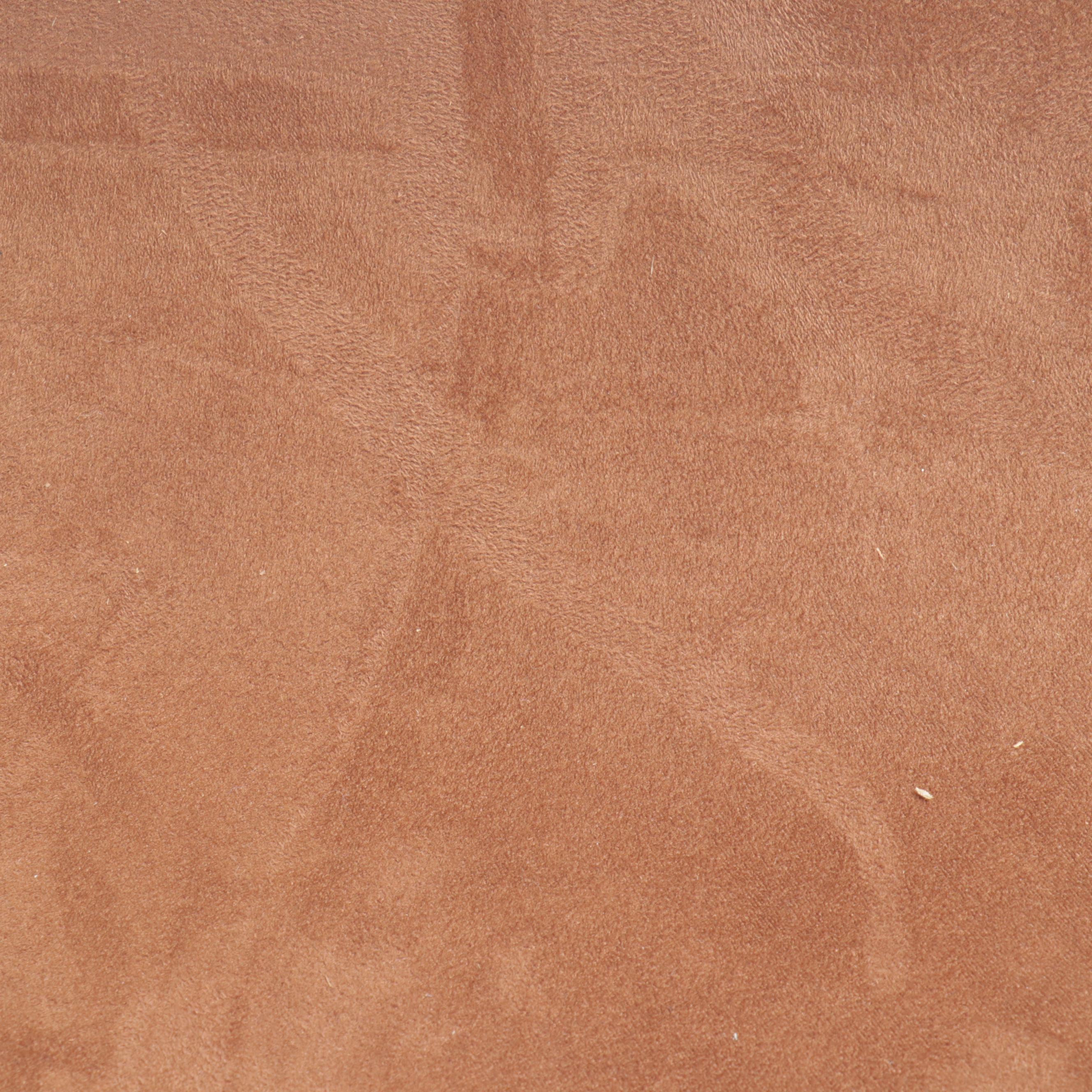 Set of Three Contemporary Fabric Upholstered Metal Swivel Barstools