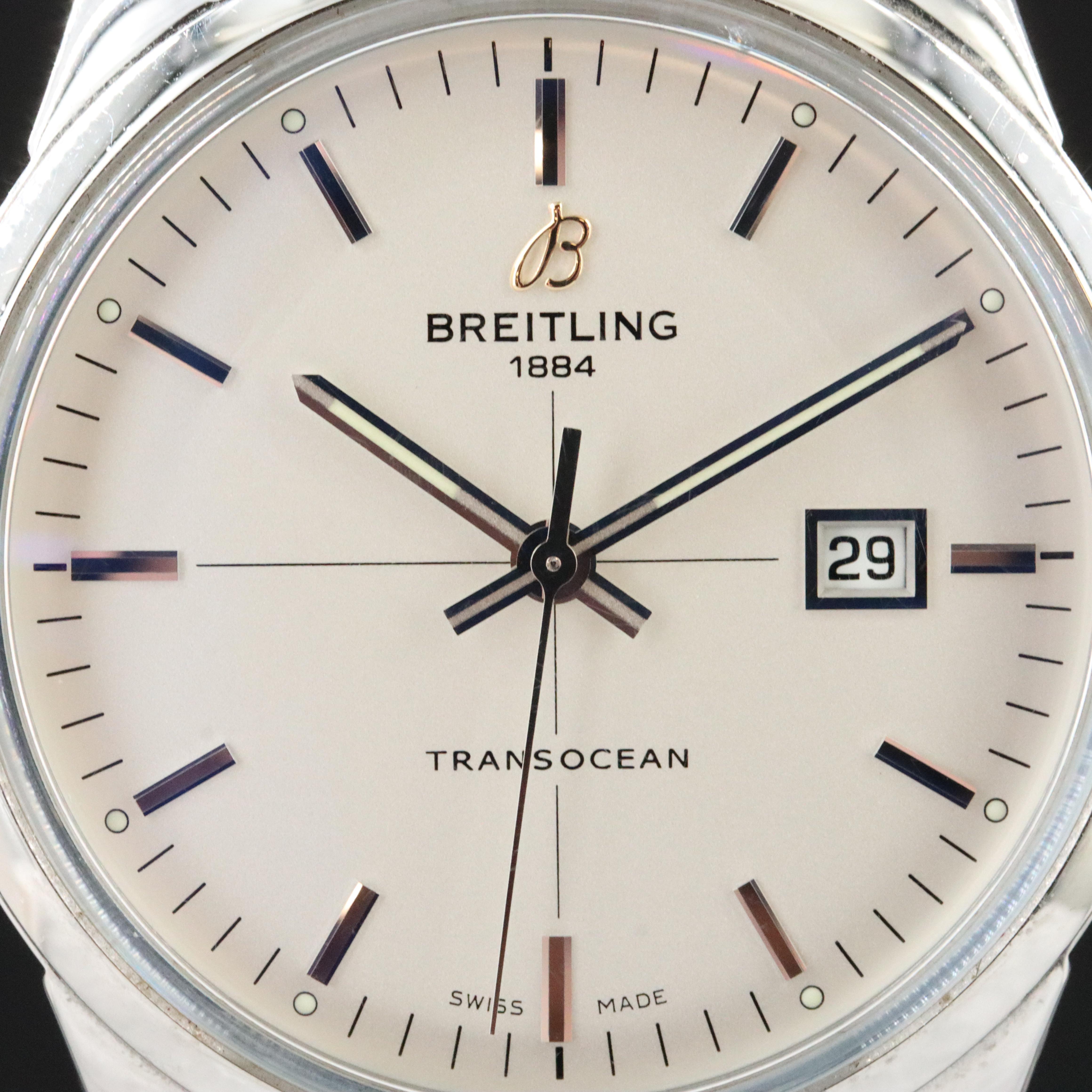 Breitling Transocean A10360 43mm Steel Watch