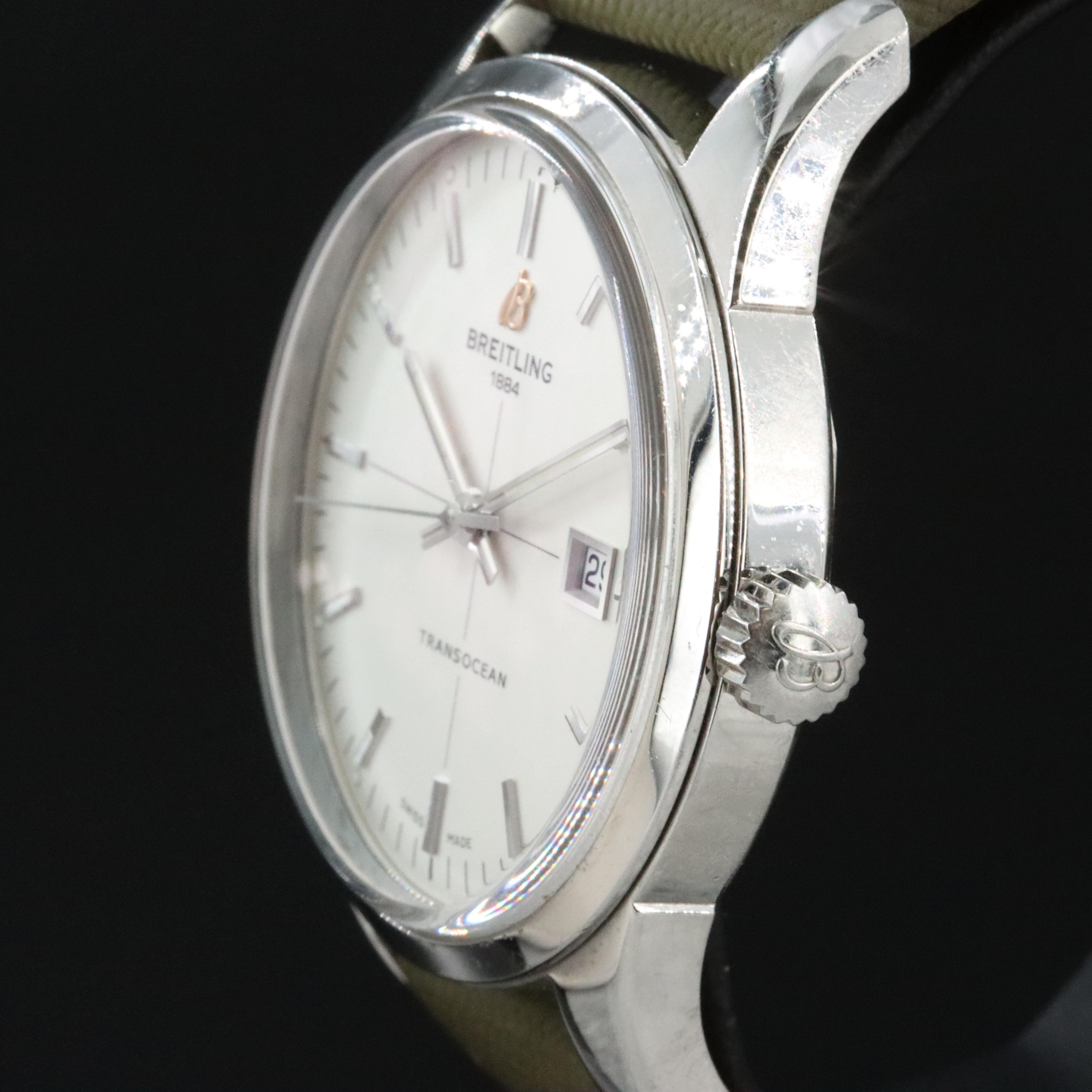 Breitling Transocean A10360 43mm Steel Watch