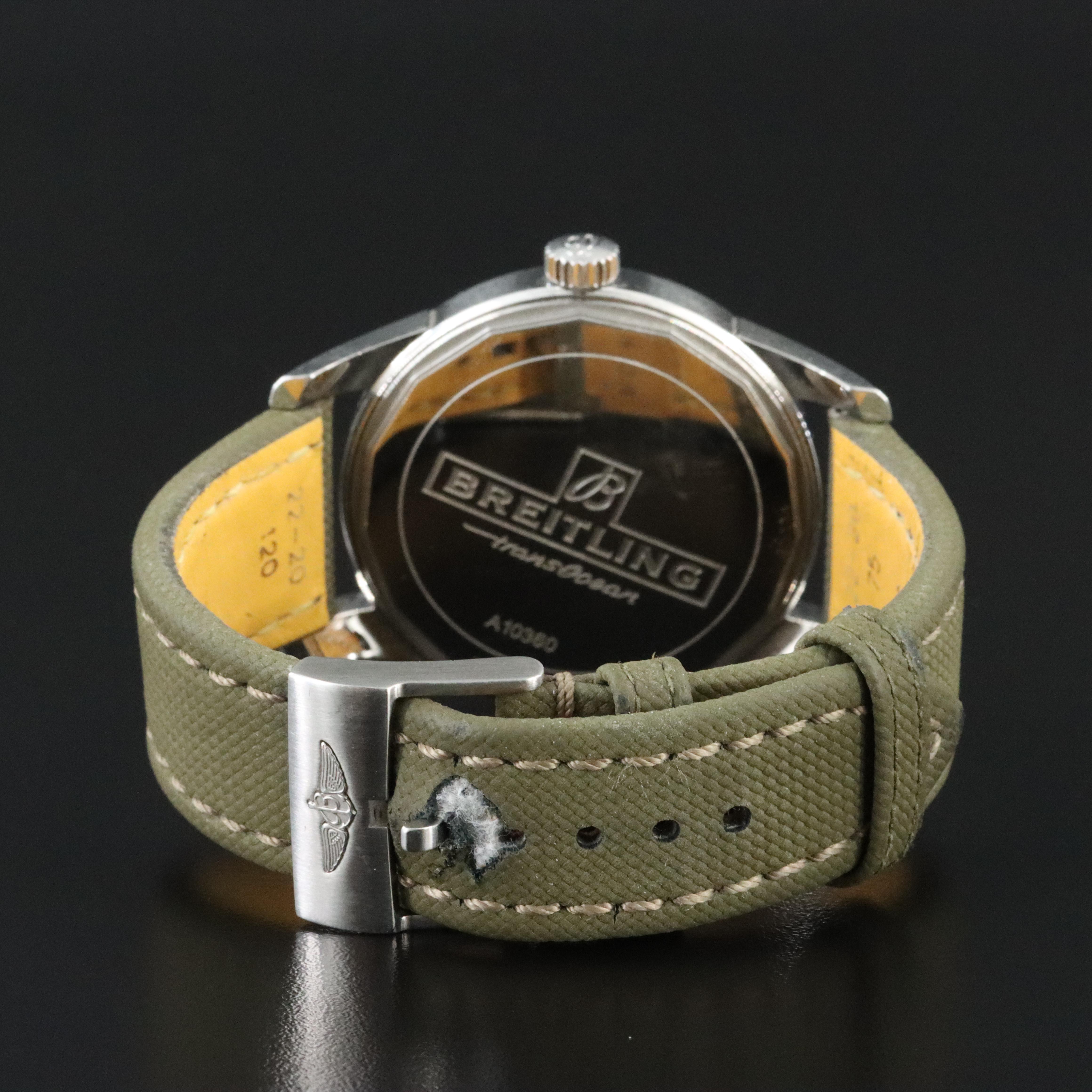 Breitling Transocean A10360 43mm Steel Watch