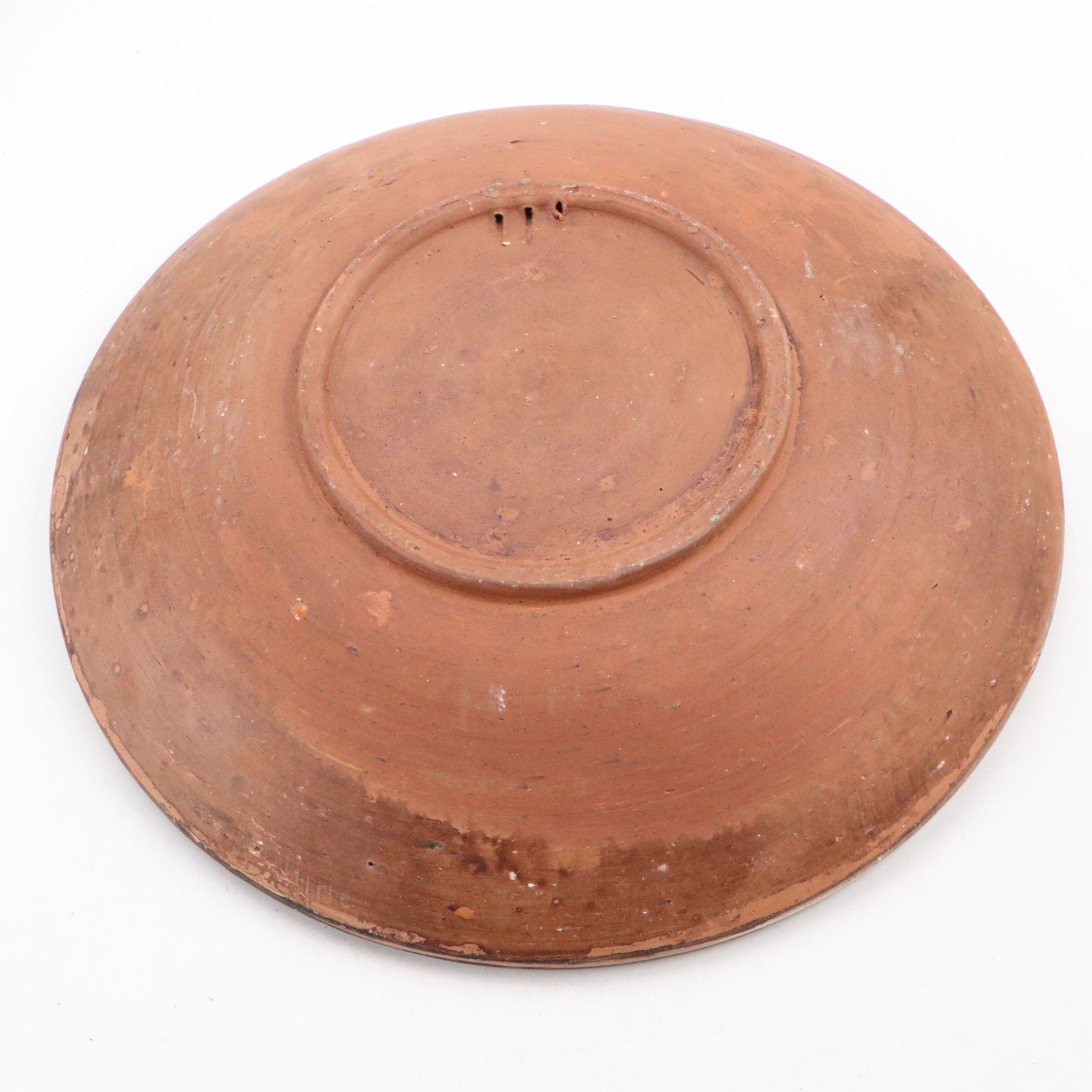 Romanian Pottery Slip Glazed Tree Plates