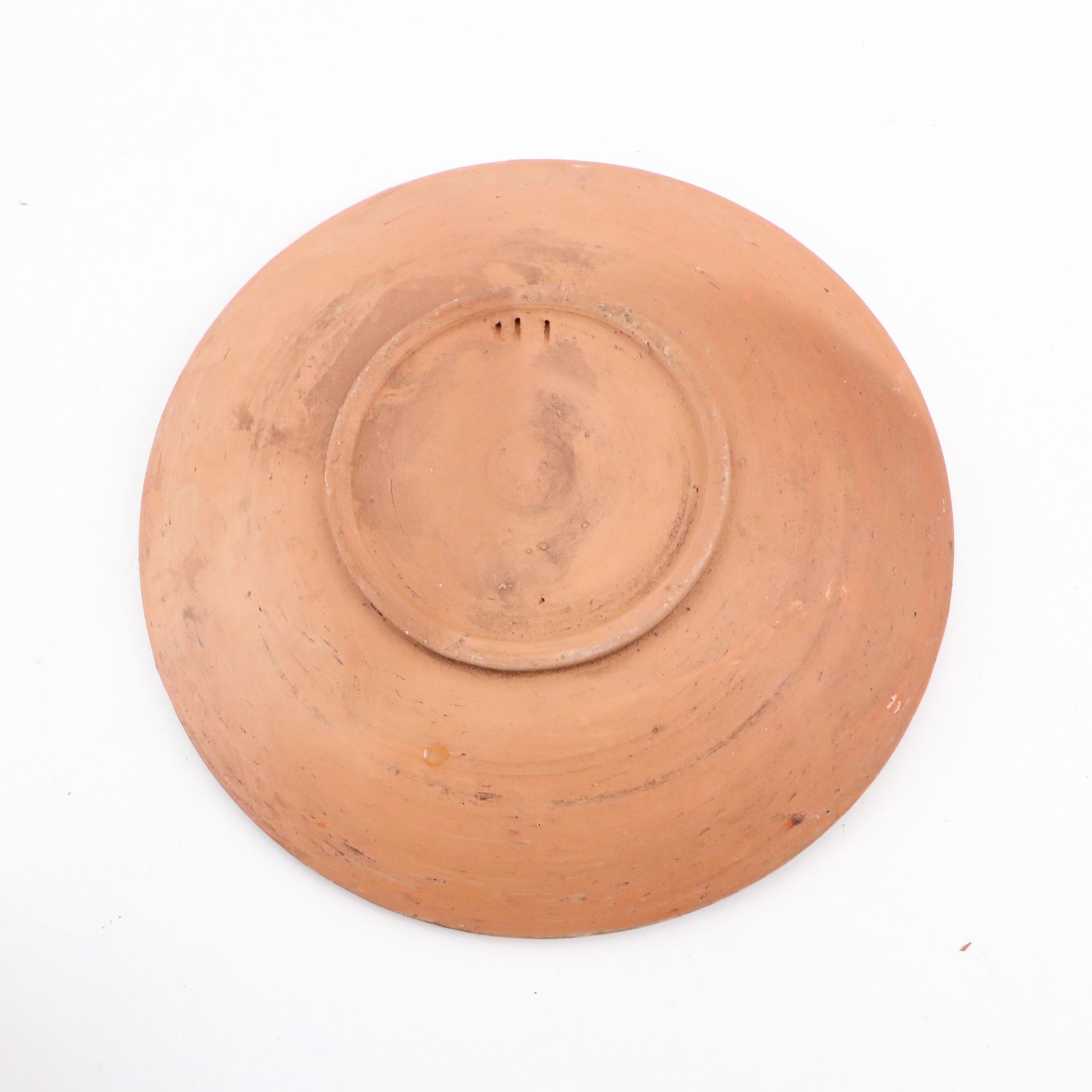 Romanian Pottery Slip Glazed Tree Plates