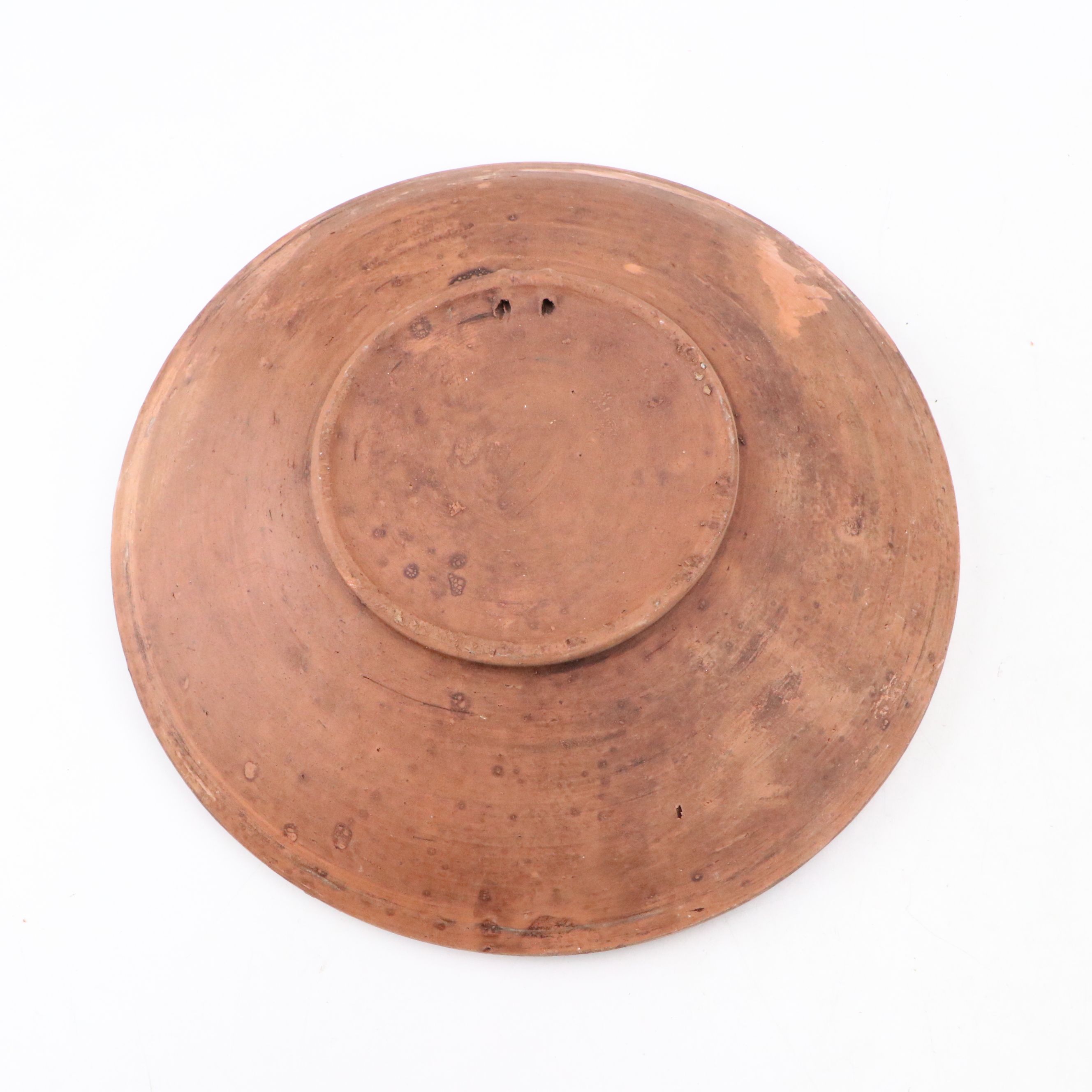 Romanian Pottery Slip Glazed Tree Plates