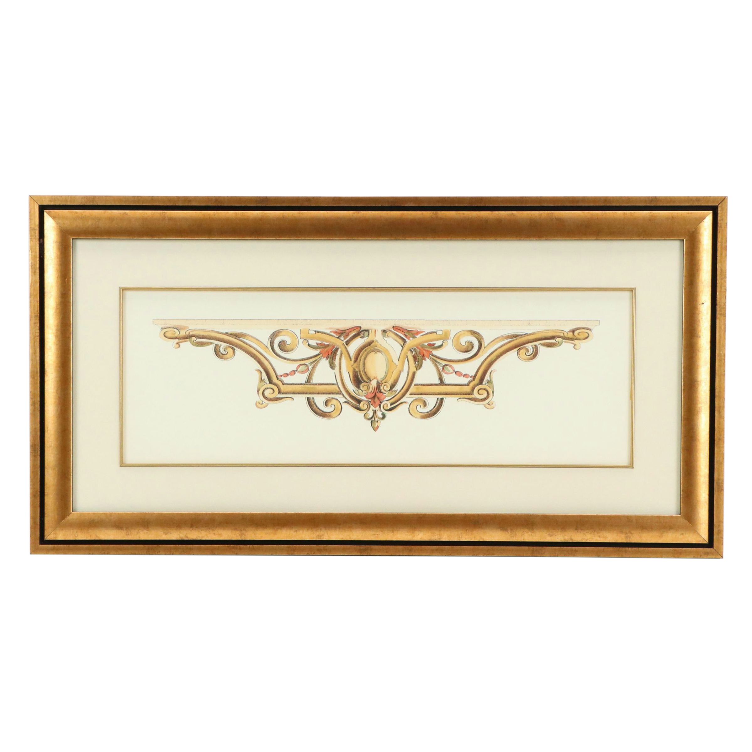 Hand-Colored Collotypes of Architectural Elements