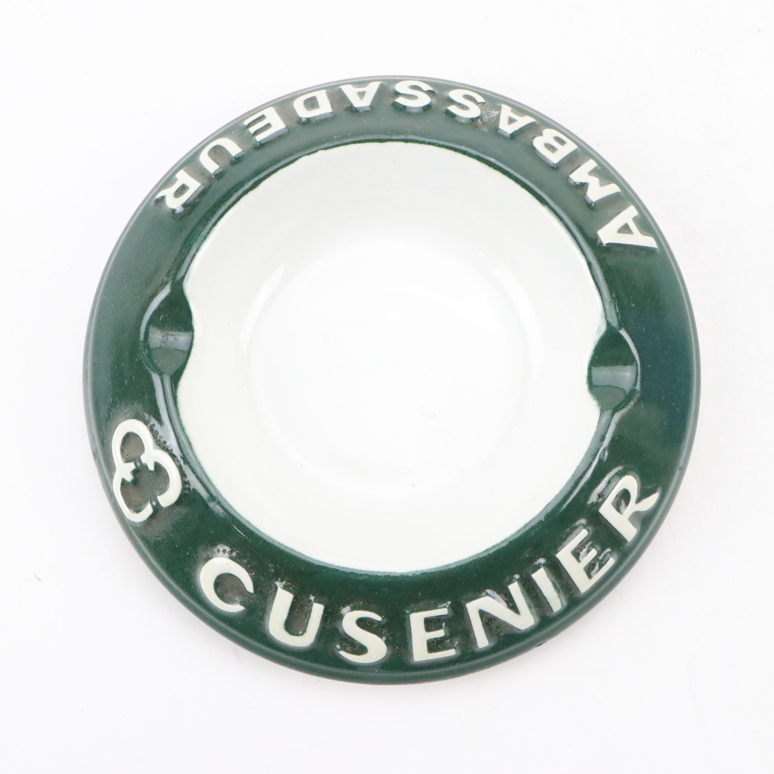 Moulin de Loups French Advertisement Ceramic Ashtrays, 20th Century