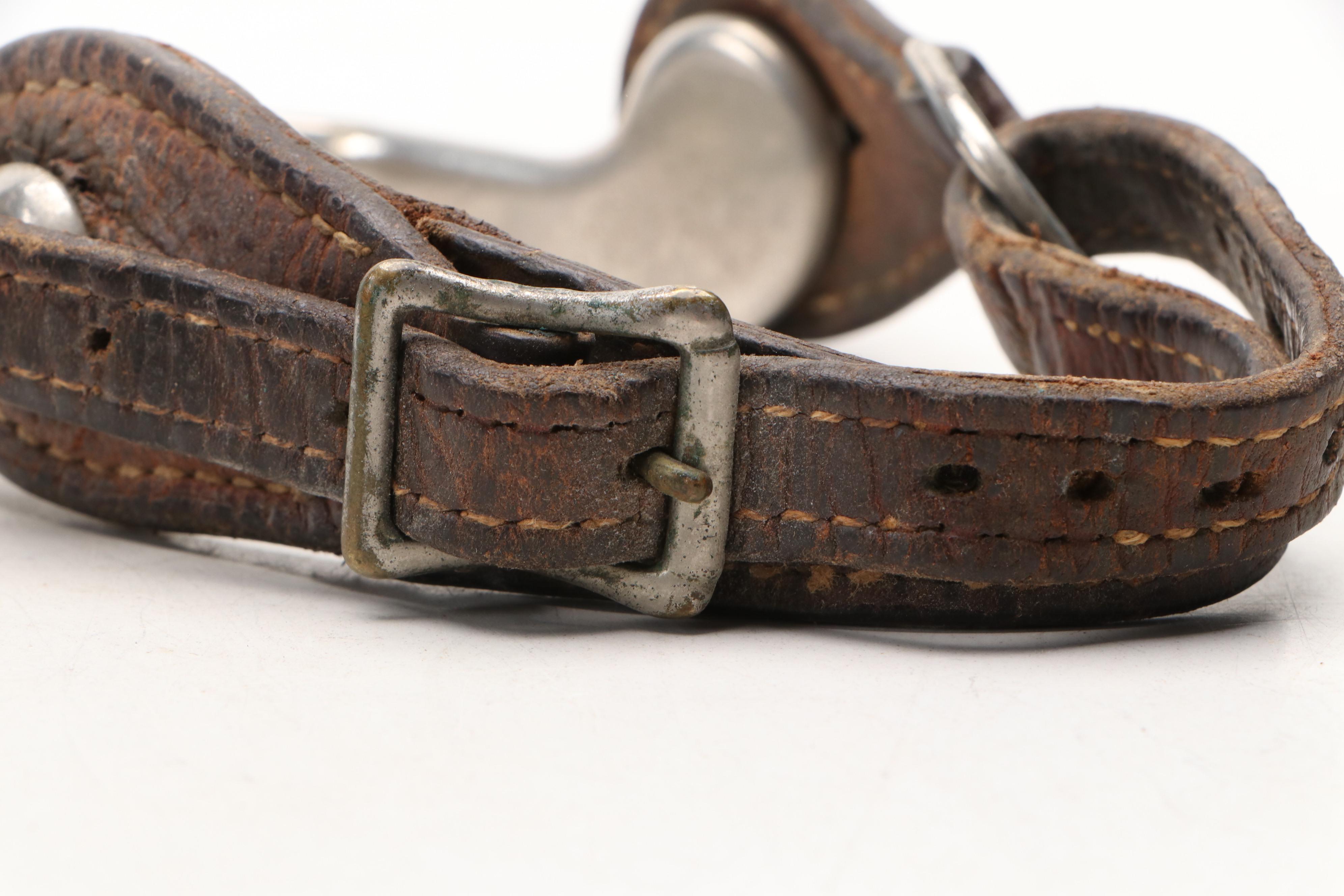 Pair of Cowboy Western Spurs and Marlin Cast Metal Cowboy Belt Buckle