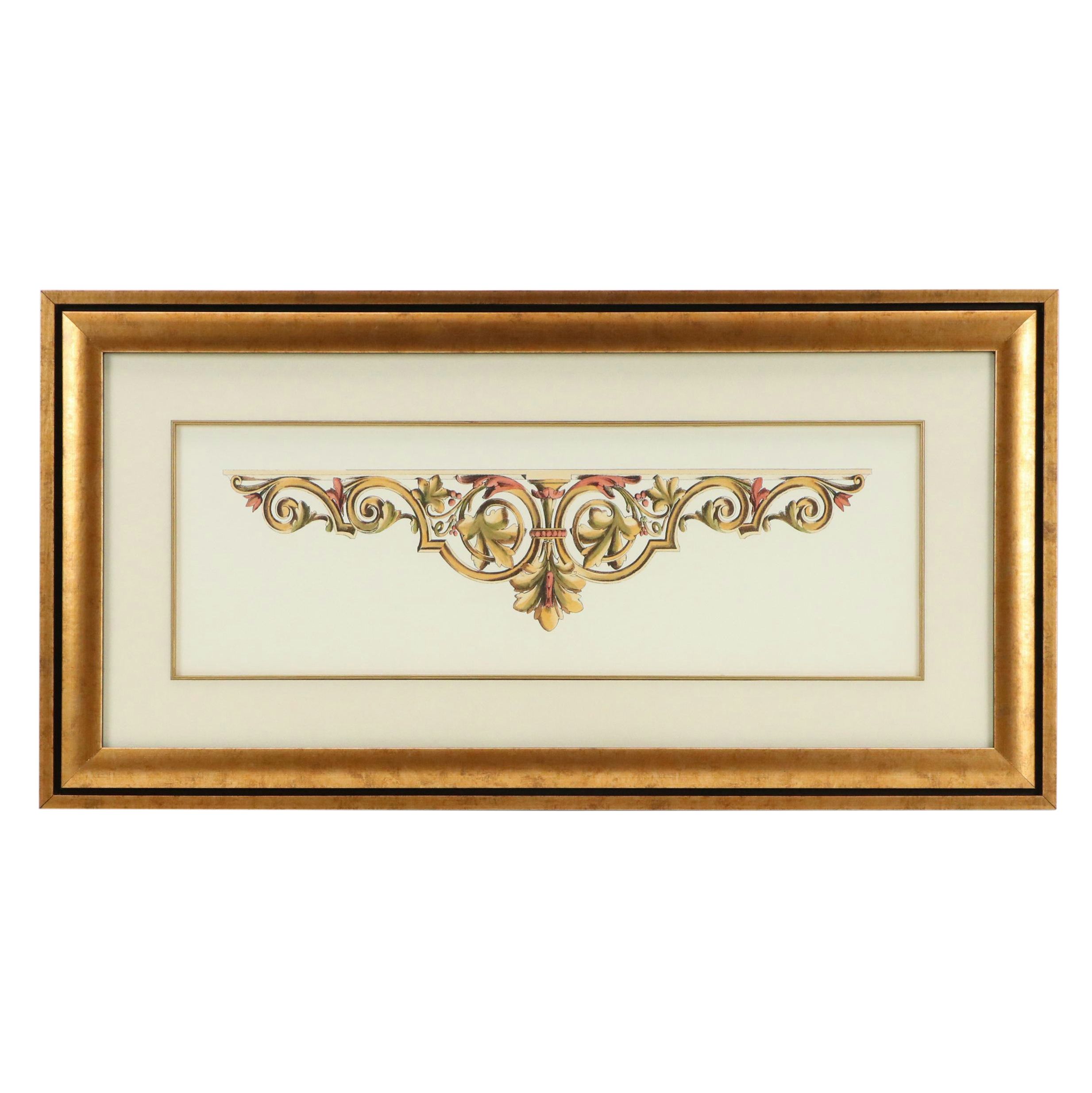 Hand-Colored Collotypes of Architectural Elements