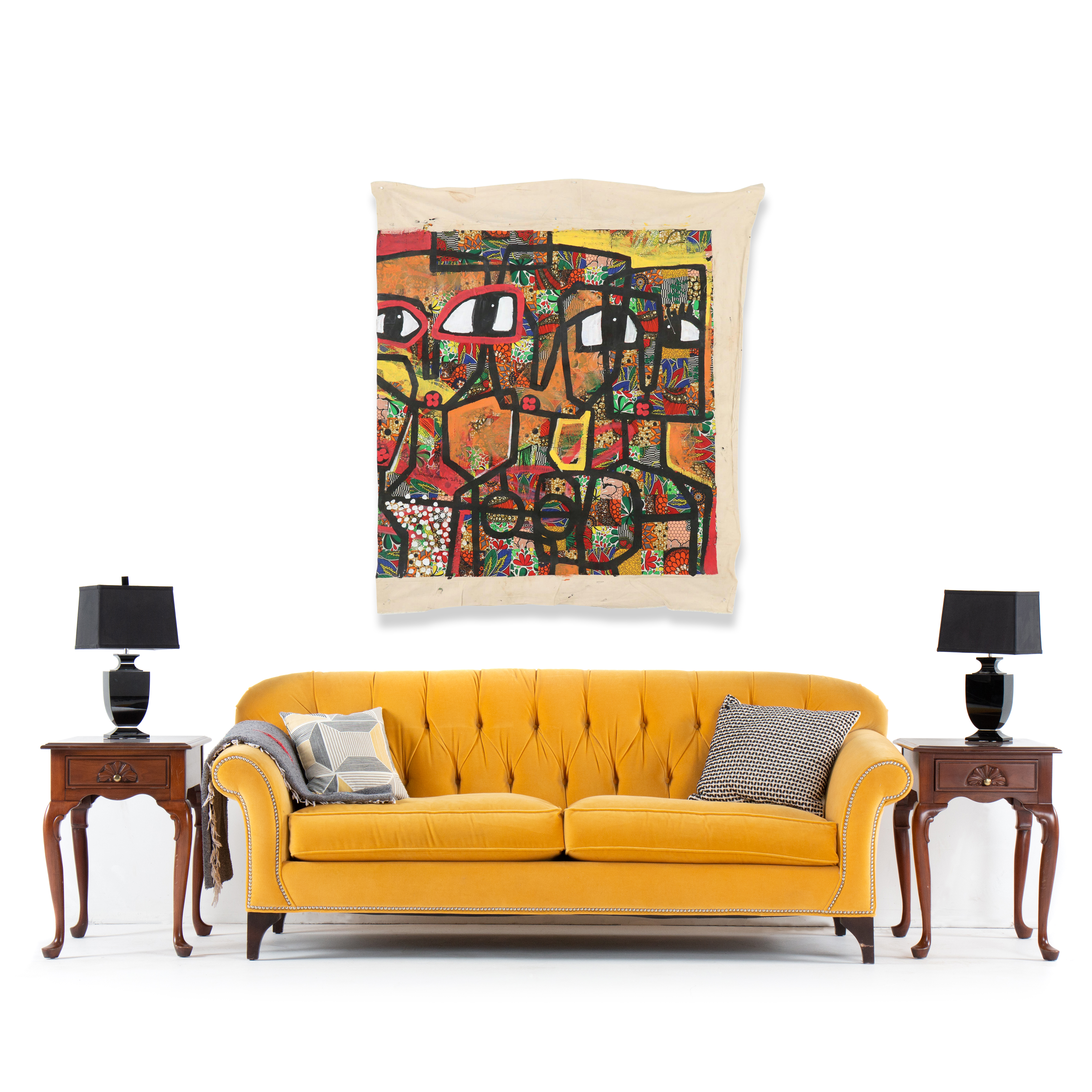 Abiola Idowu Stylized Collage Portrait "Genesis of Affection" 2024