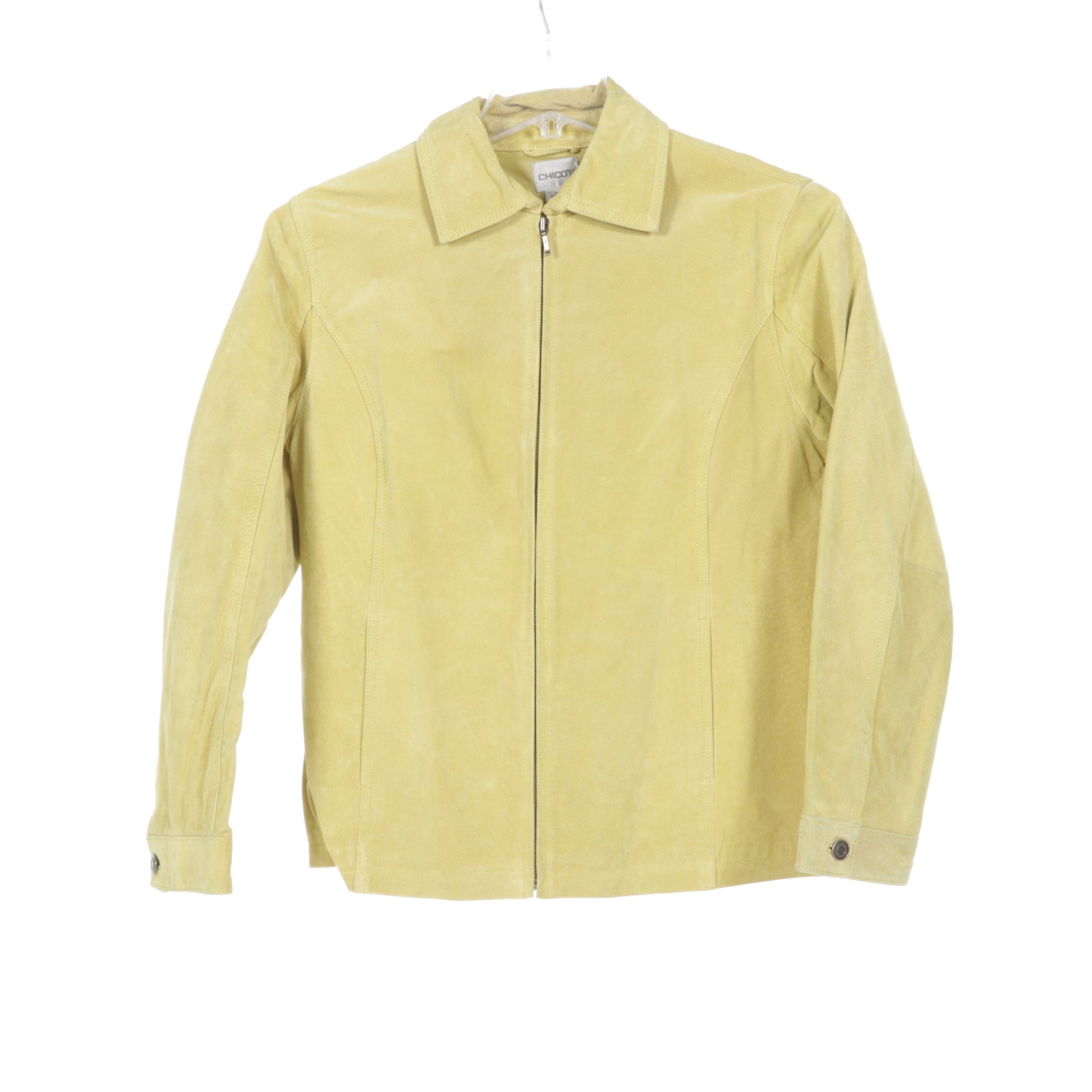 Red and Chartreuse Green Suede Leather Jackets by Reed and Chico's