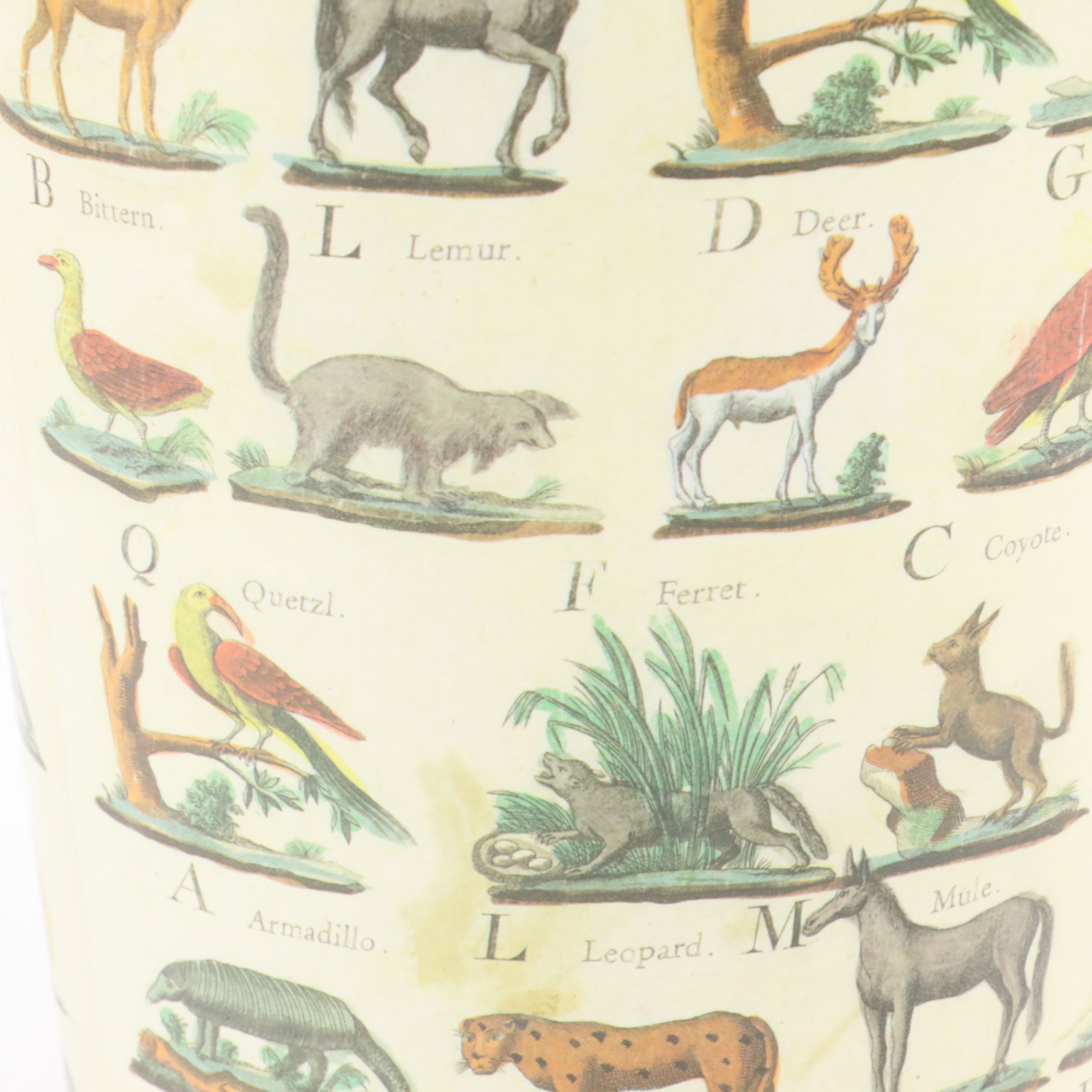 John Derian for Target Melamine Animal Alphabet Print Waste Basket