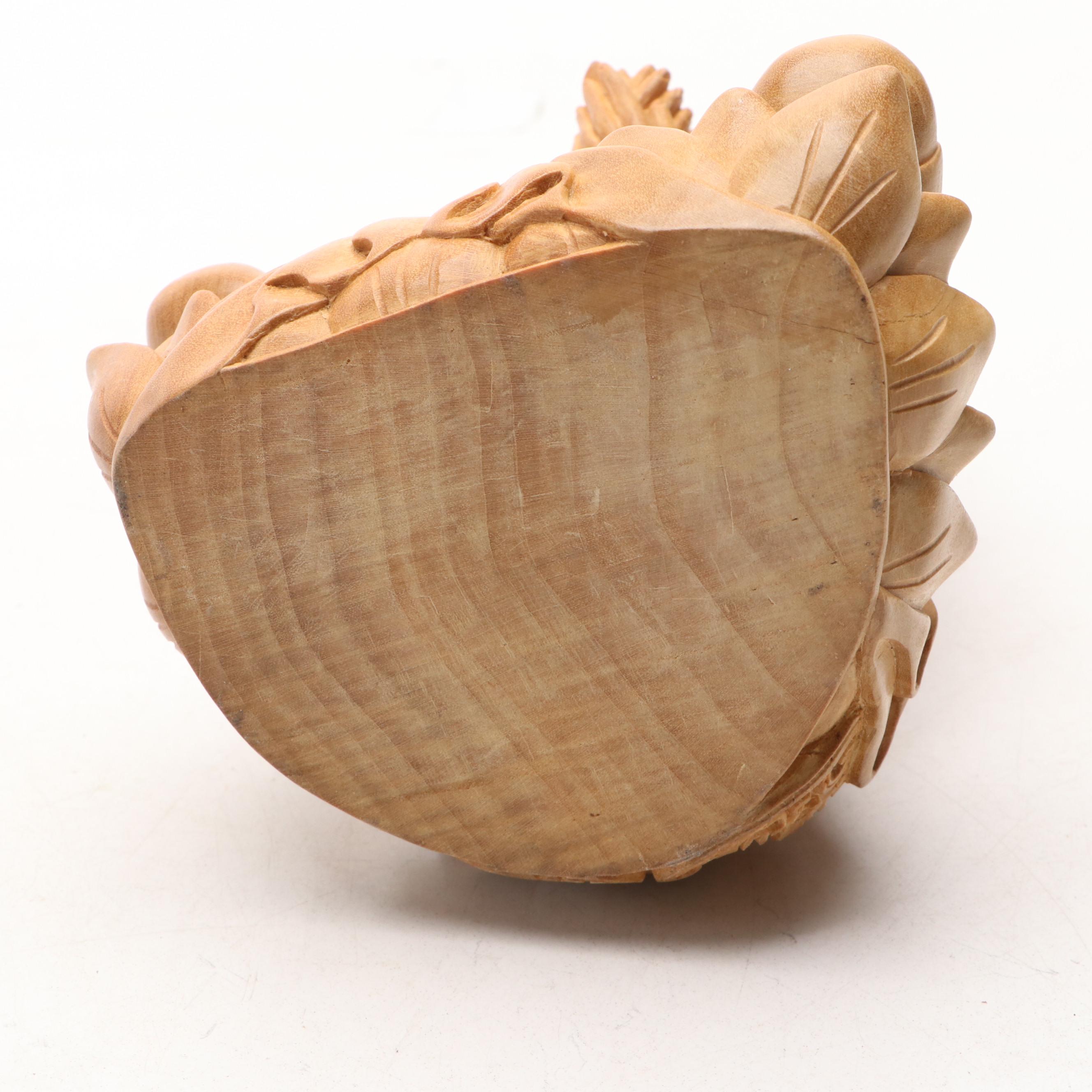 Balinese Carved Indra or Arjuna Meditating