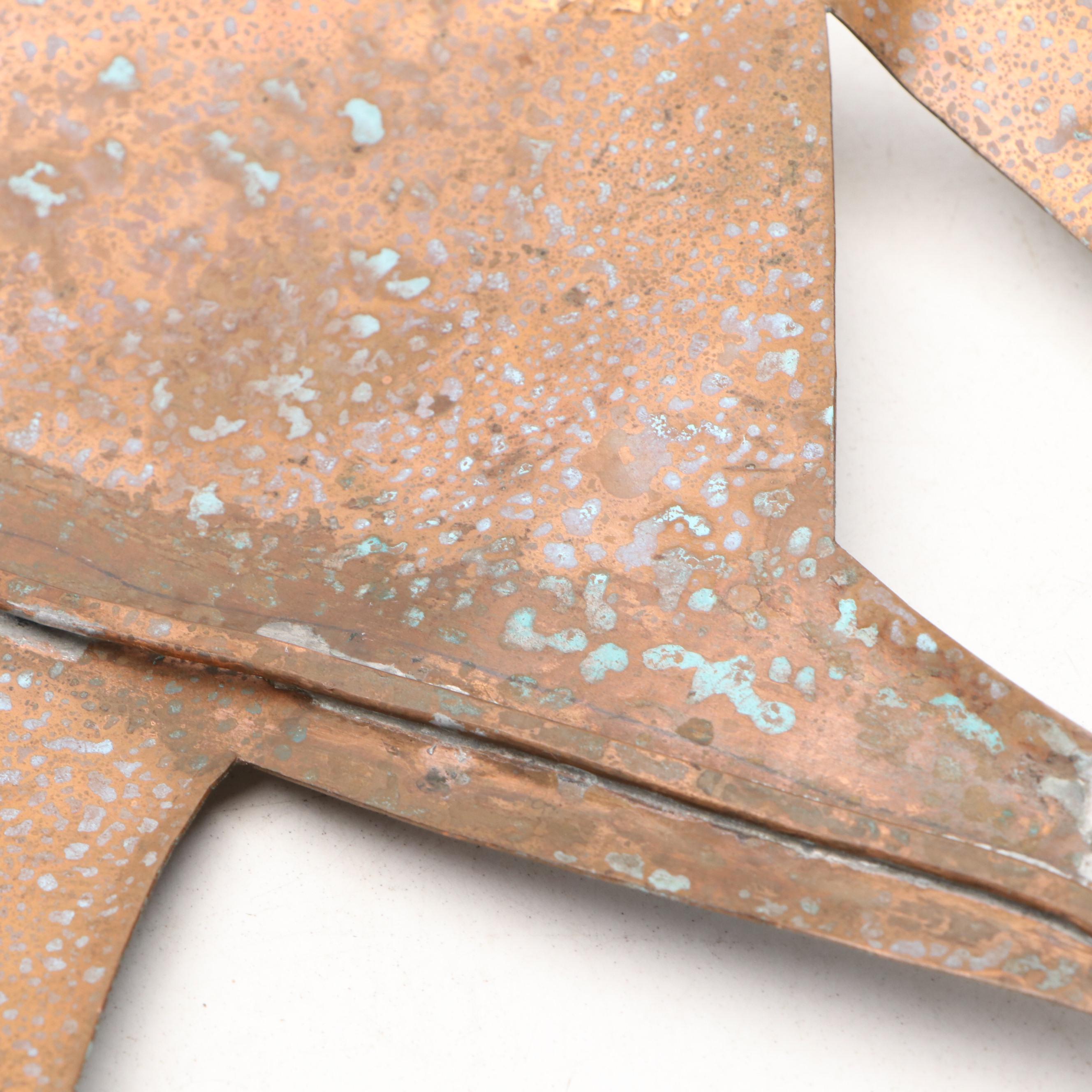 Primitive Patinated Copper Horse Weathervane