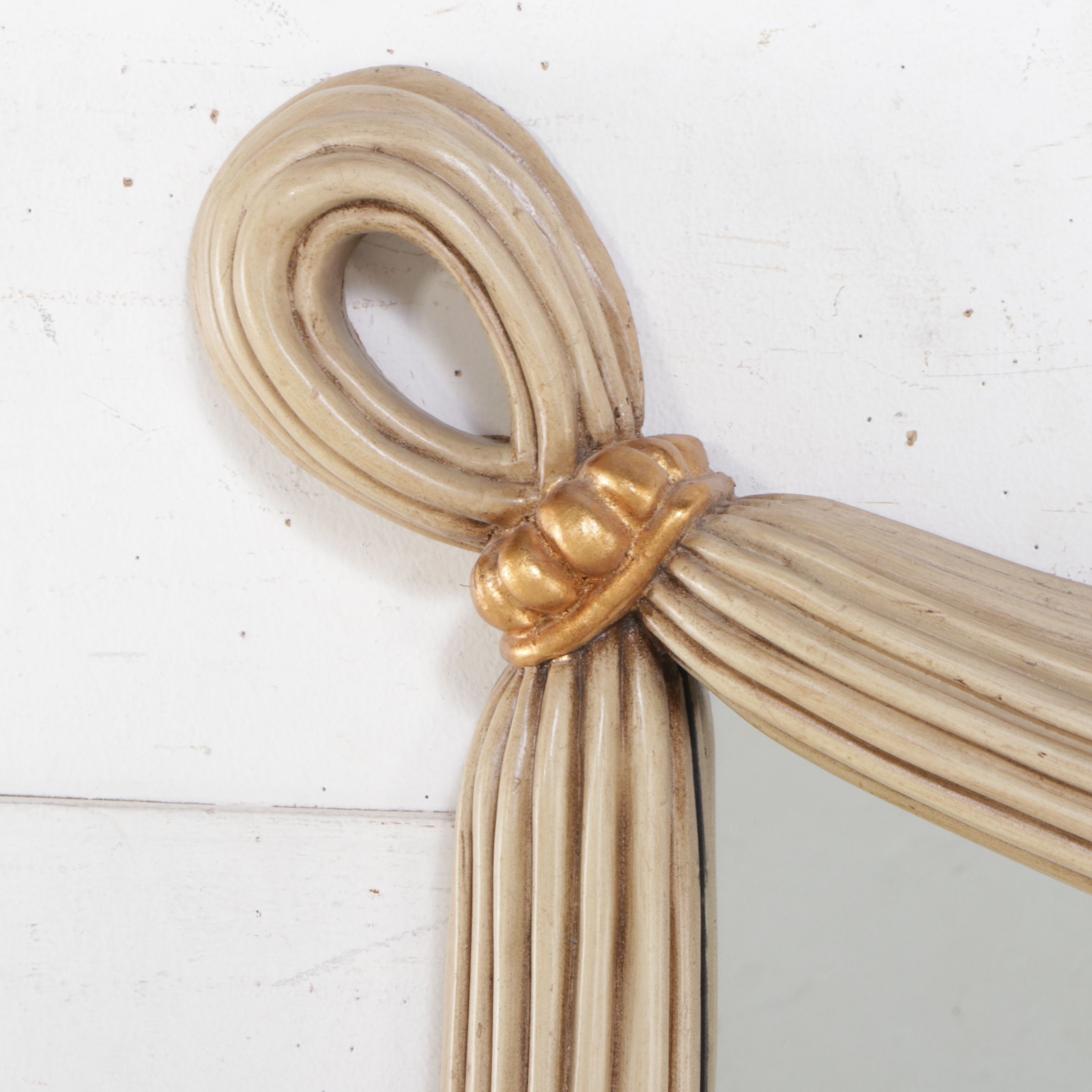 Hollywood Regency Style Draped Swag Wall Mirror, 21st Century