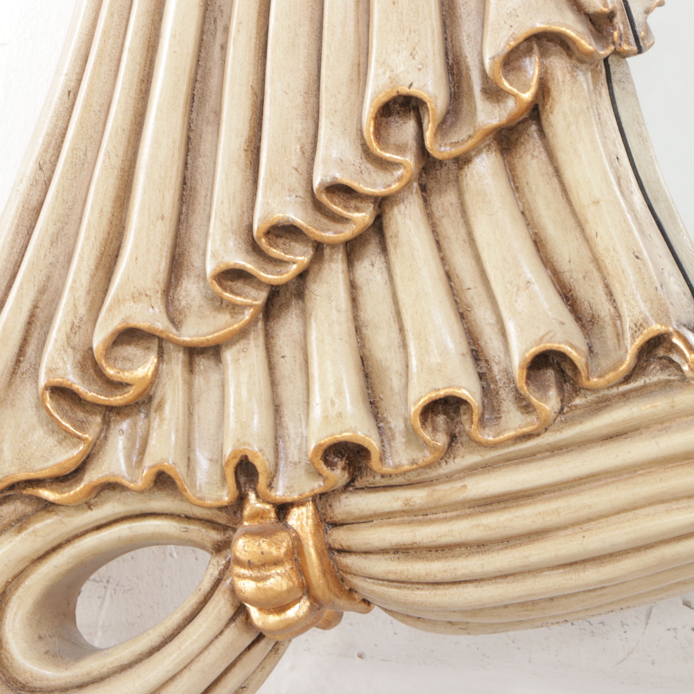 Hollywood Regency Style Draped Swag Wall Mirror, 21st Century