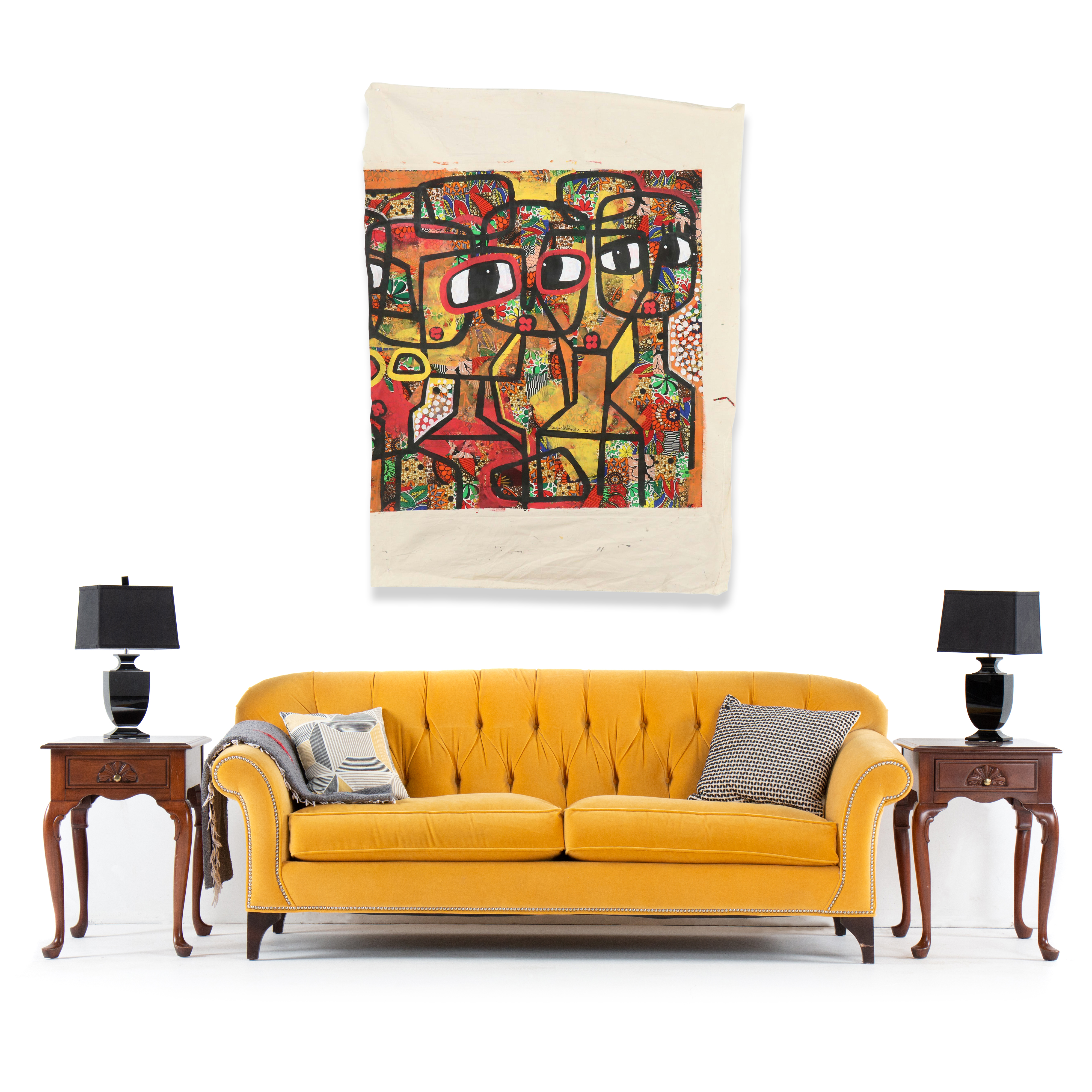 Abiola Idowu Stylized Collage Portrait "Beautiful Community II," 2024