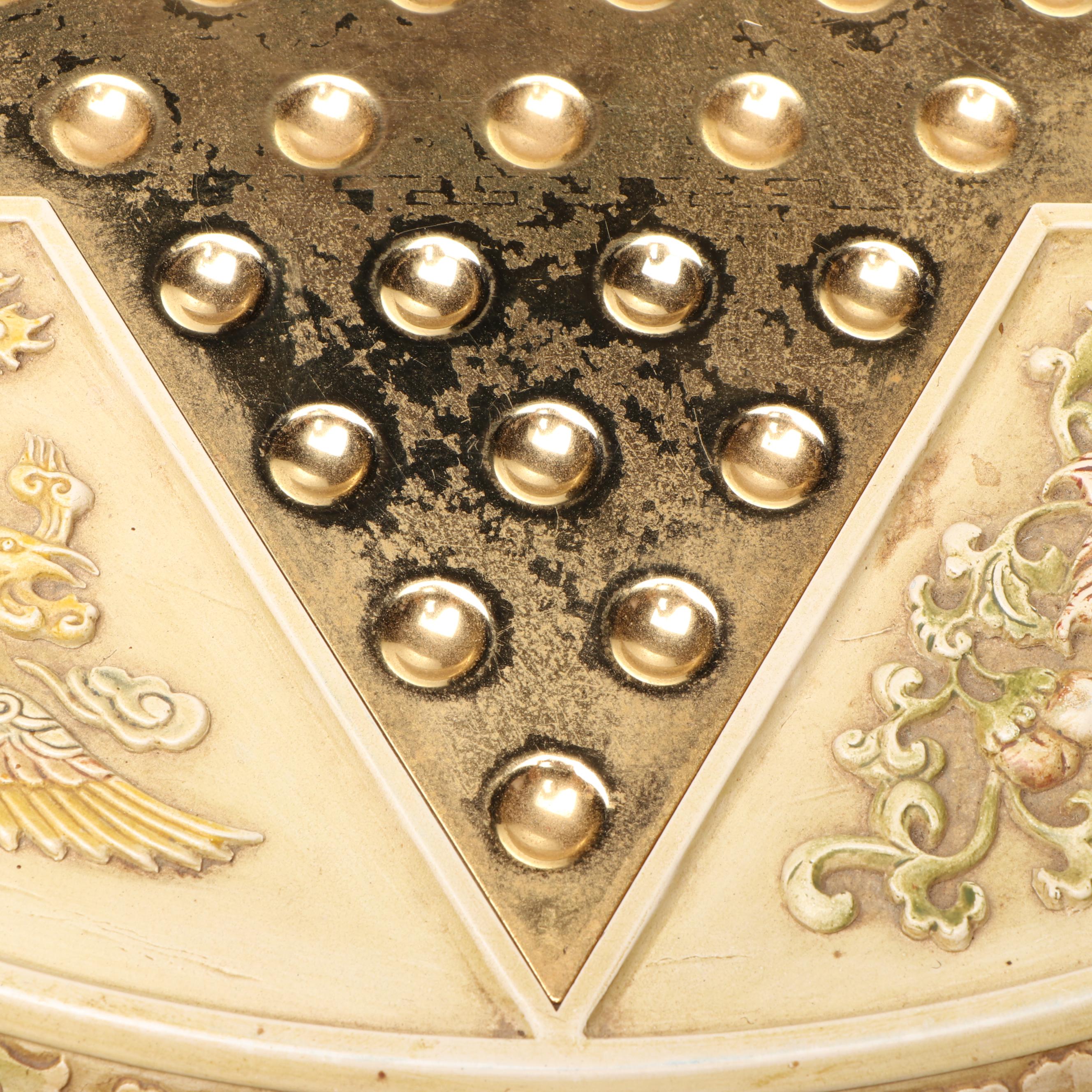 Franklin Mint Resin on Wood Chinese Checkers Board with Stone Marbles