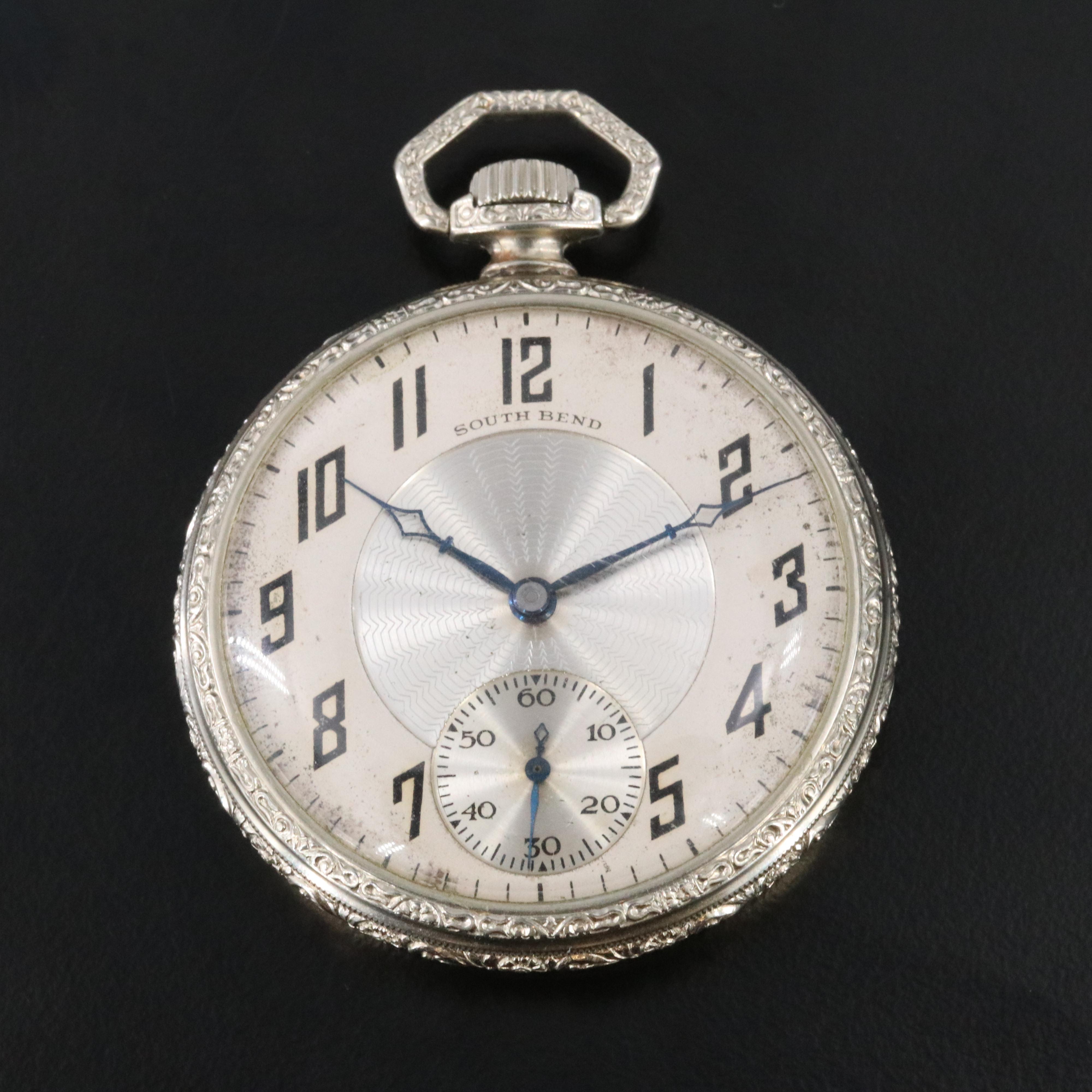 1925 South Bend Double Sunk Dial Gold-Filled Pocket Watch