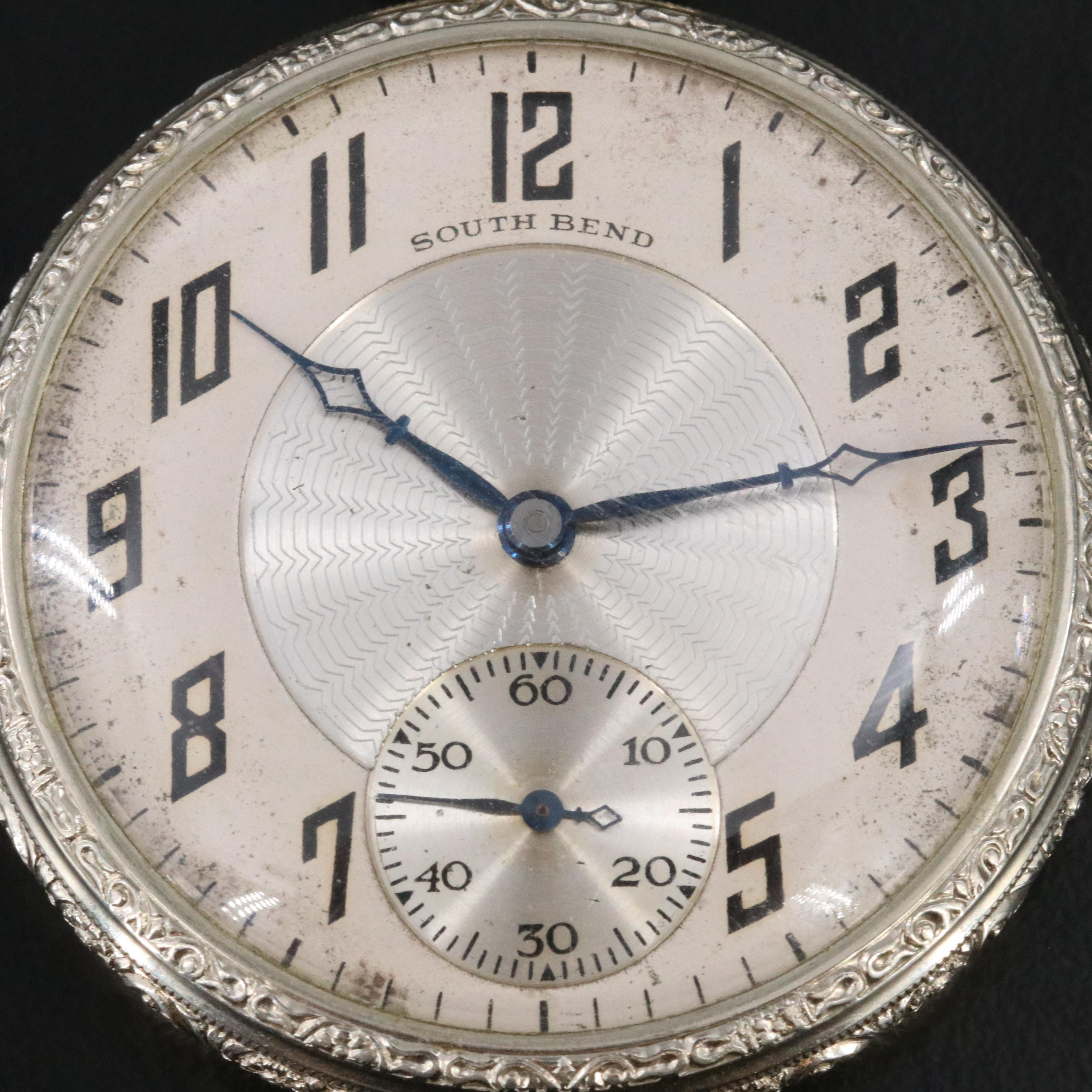 1925 South Bend Double Sunk Dial Gold-Filled Pocket Watch