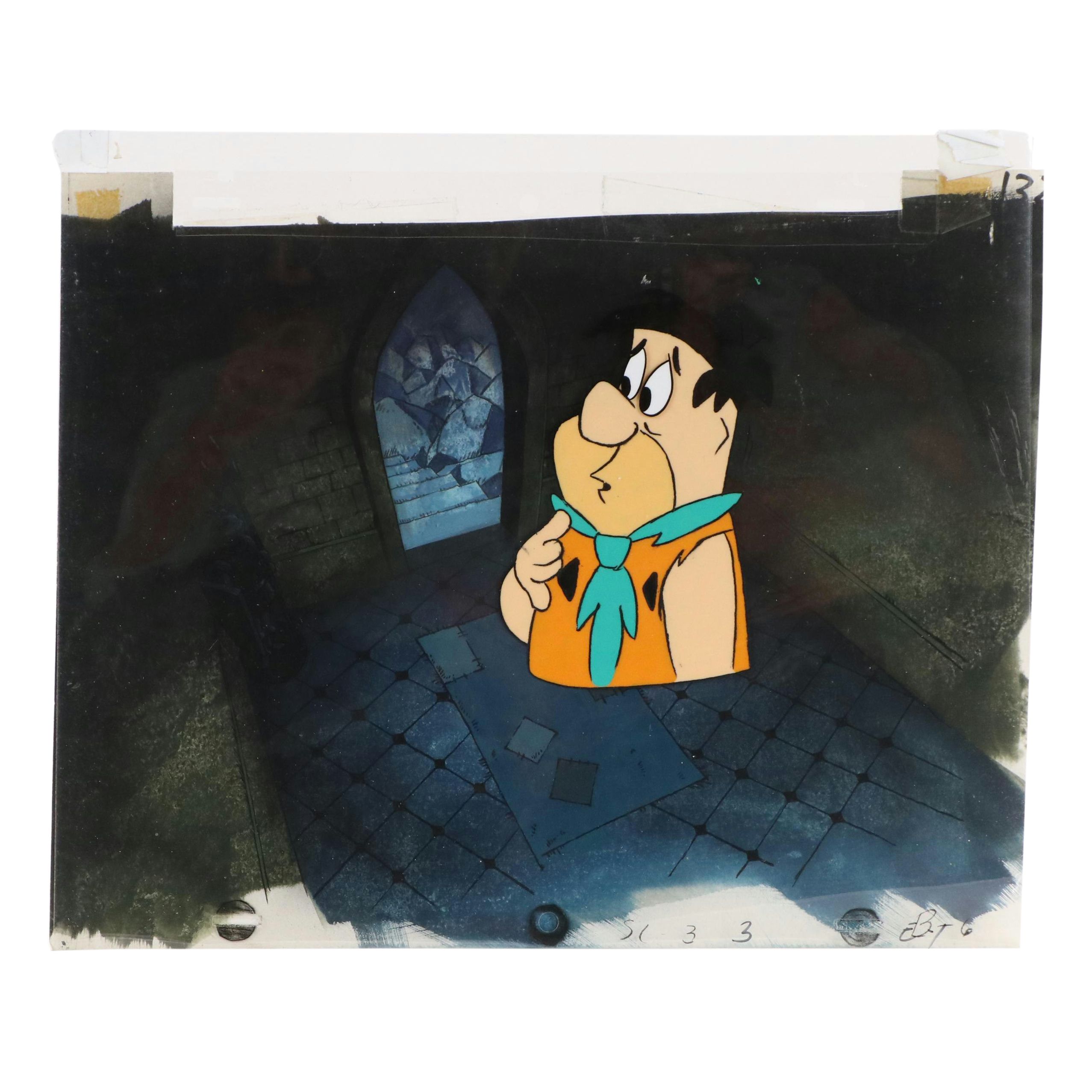 "The Flintstones" Hand-Painted Animation Cel, Late 20th Century