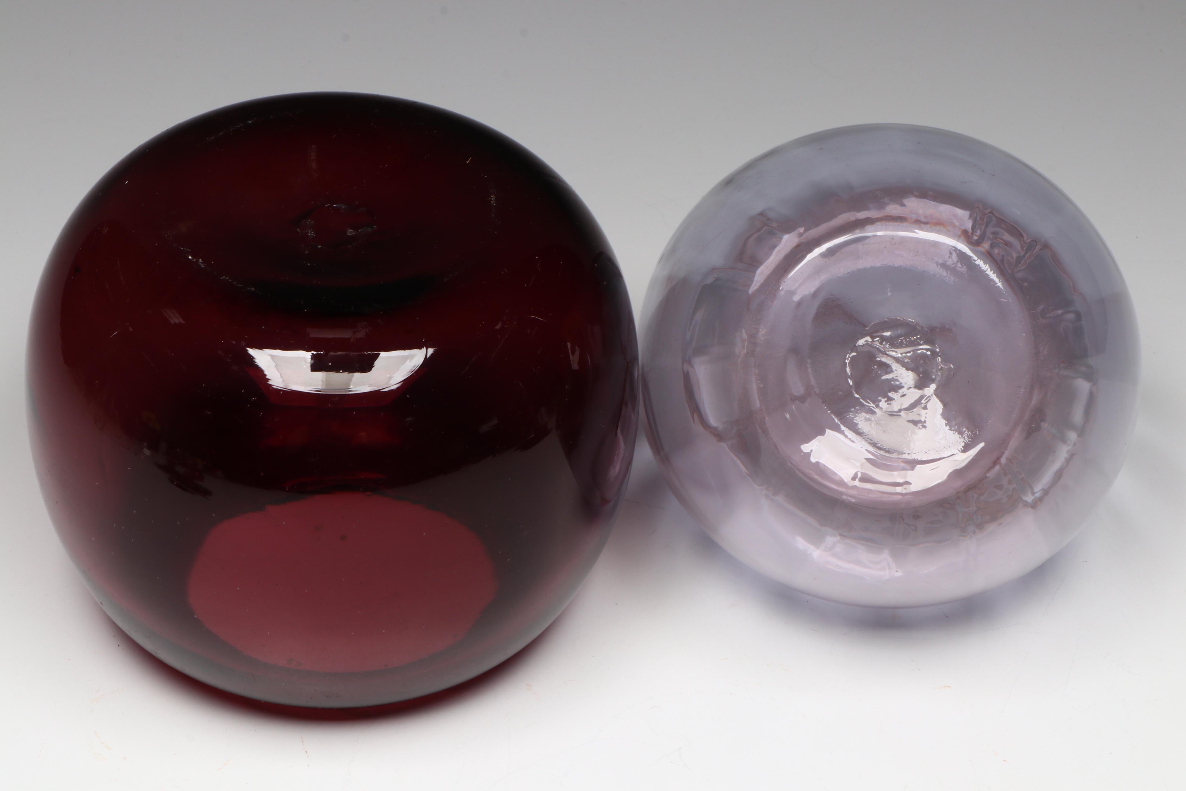 Murano Style with Other Amethyst Glass Vases and Decor, Mid to Late 20th Century