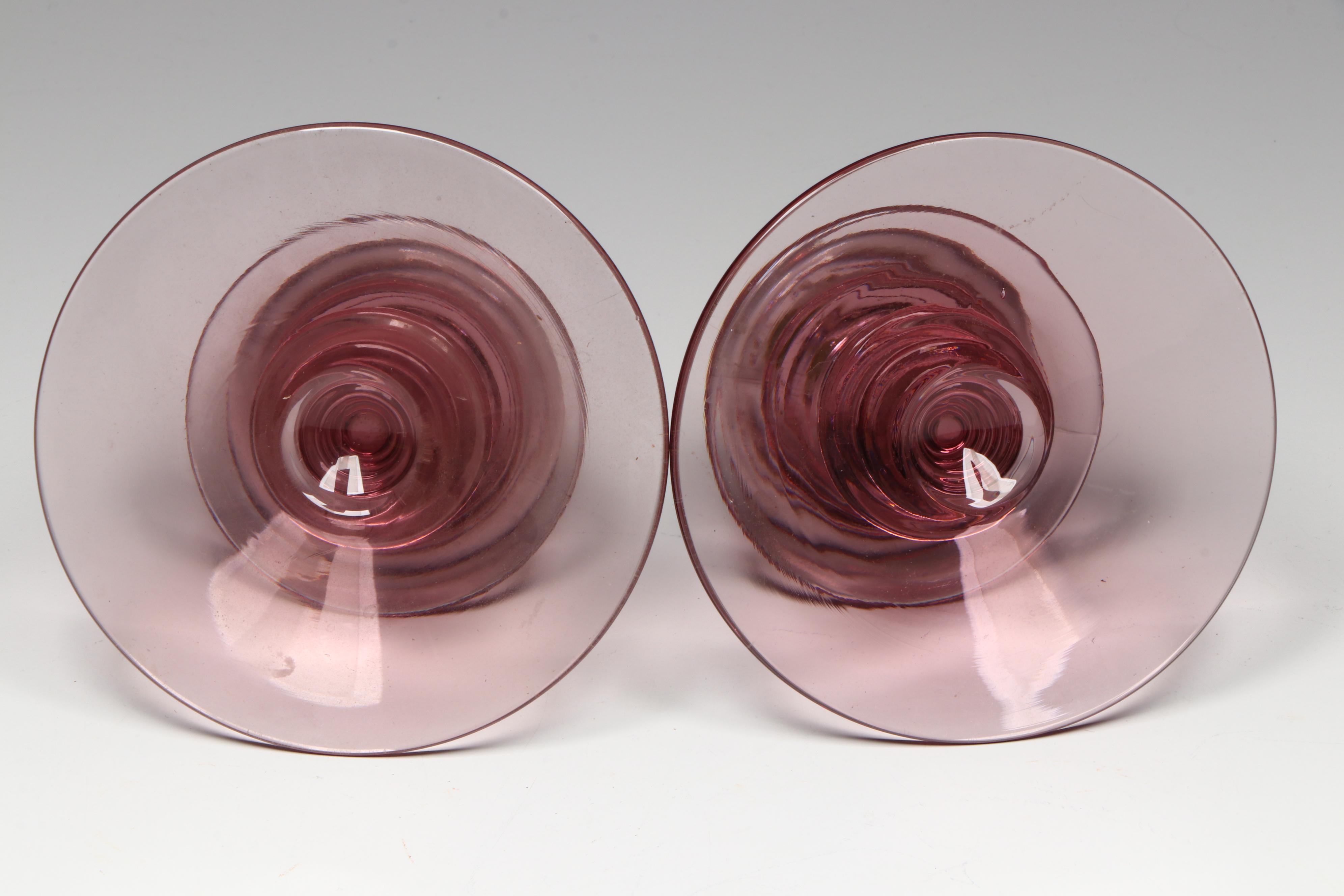 Murano Style with Other Amethyst Glass Vases and Decor, Mid to Late 20th Century