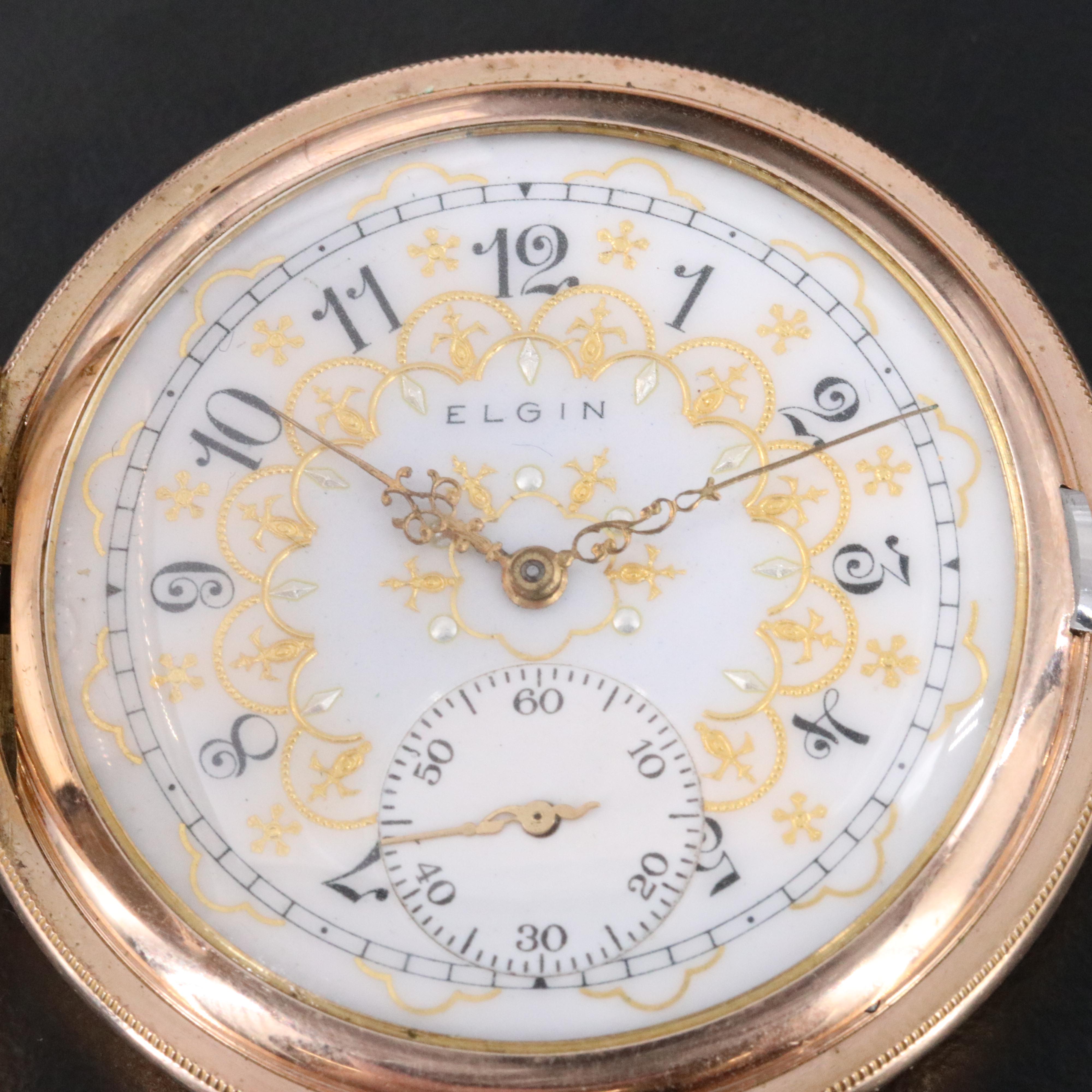 1917 Elgin Gold-Filled Hunting Case Pocket Watch