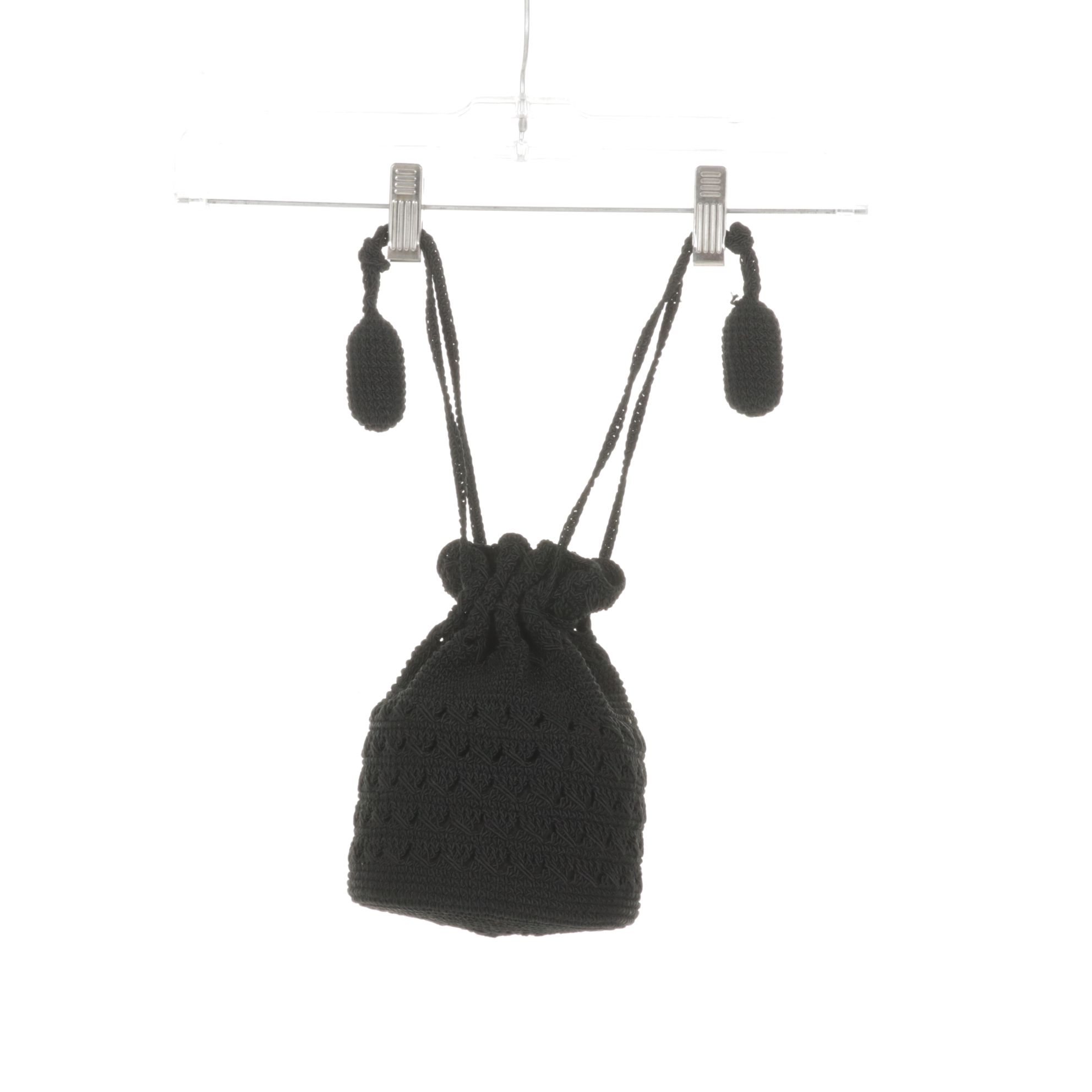 Chinese Reversible Brocade Jacket with Crochet Bucket Bag and Beaded Cardigan