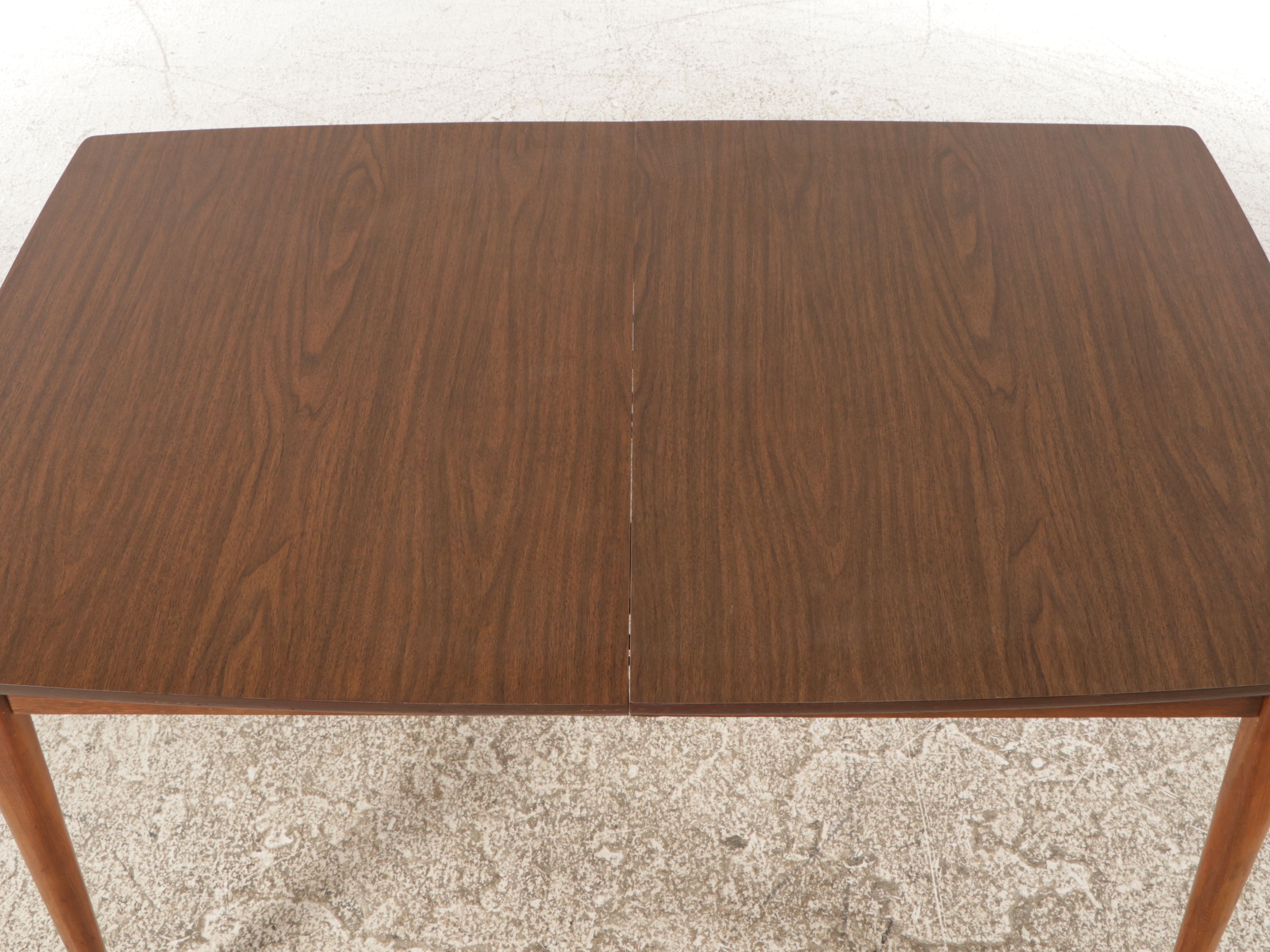 Mid Century Modern Dining Table with Dillingham "Espirit" Walnut Dining Chairs