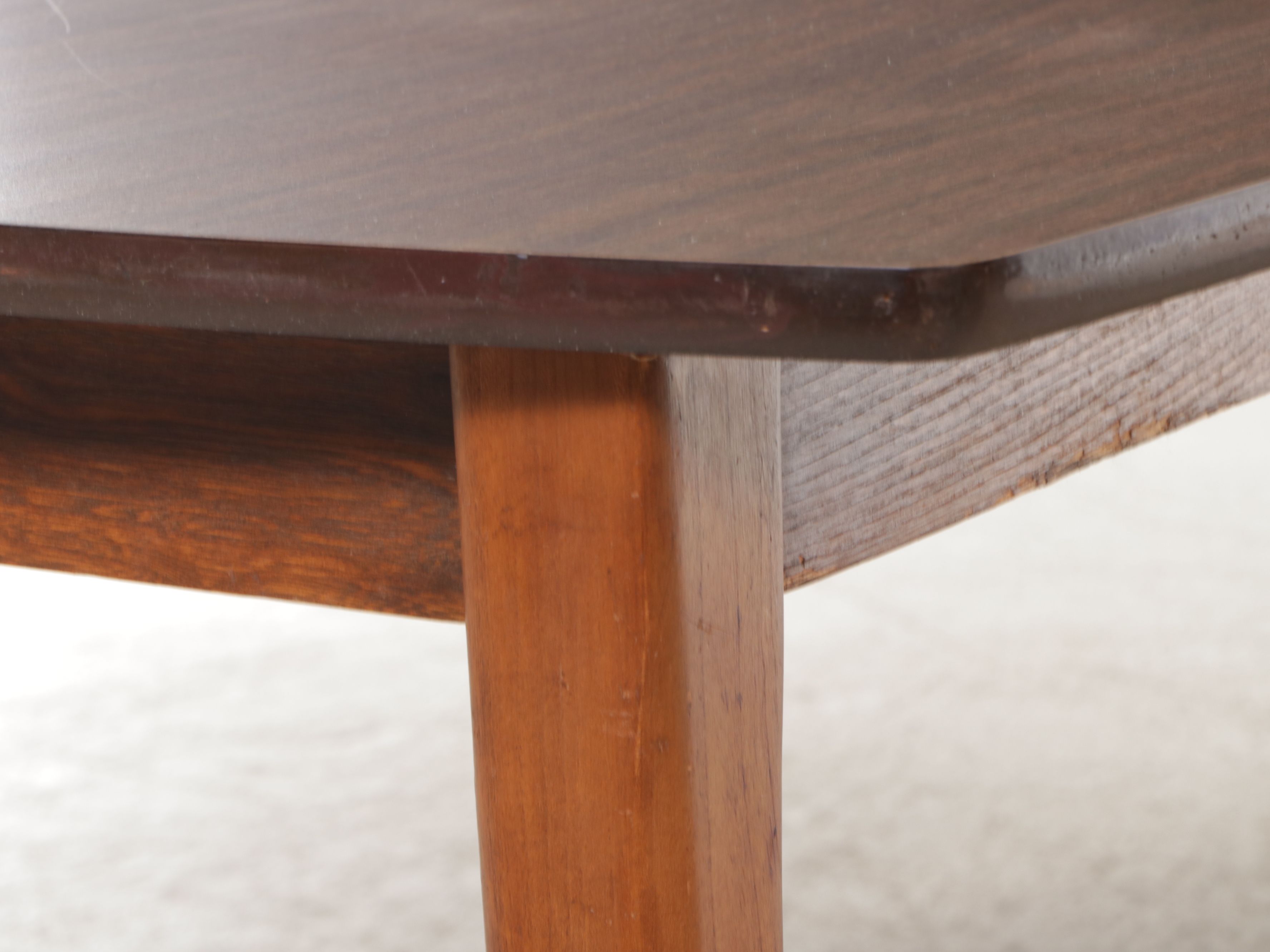 Mid Century Modern Dining Table with Dillingham "Espirit" Walnut Dining Chairs