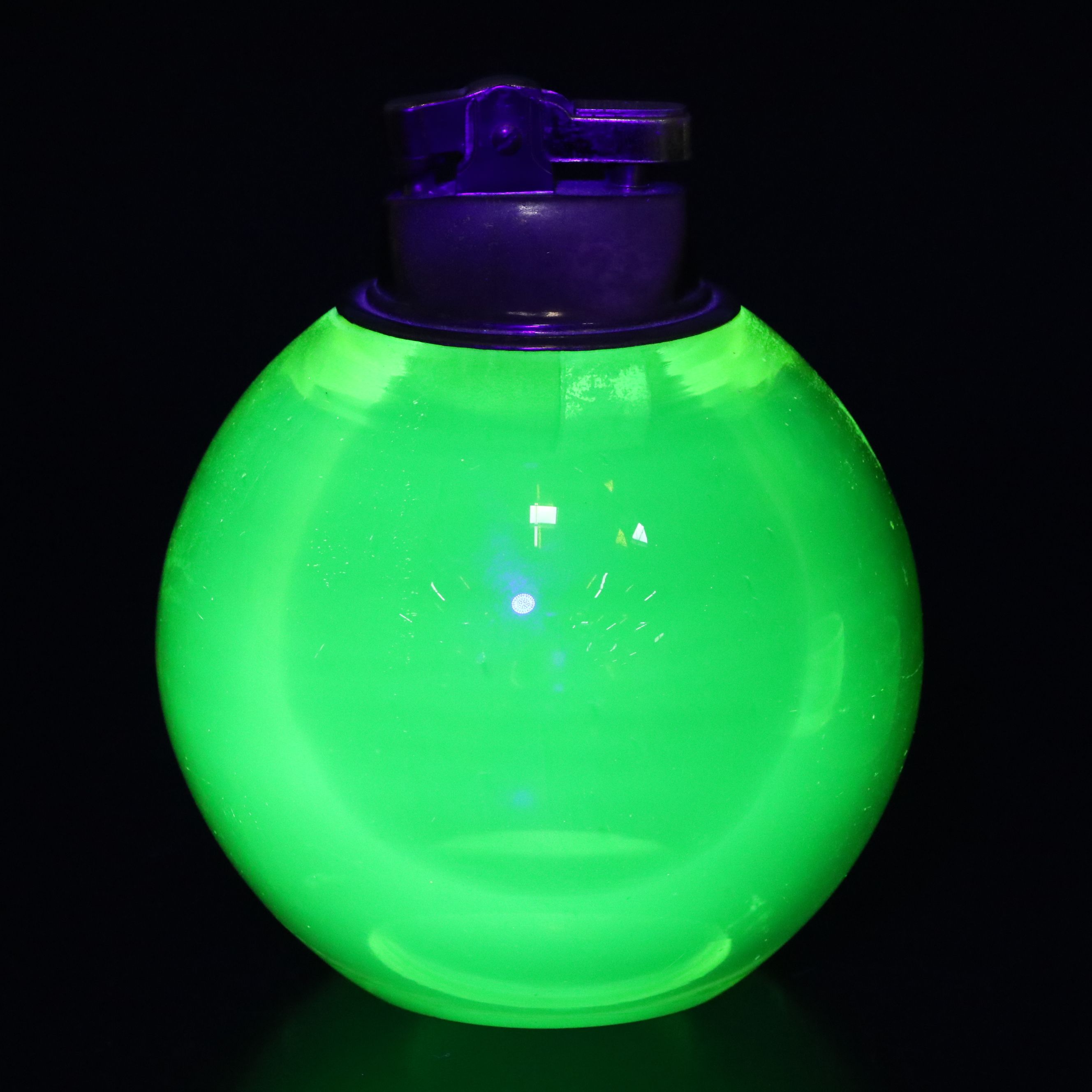 Etched Glass Ashtray and Table Lighter