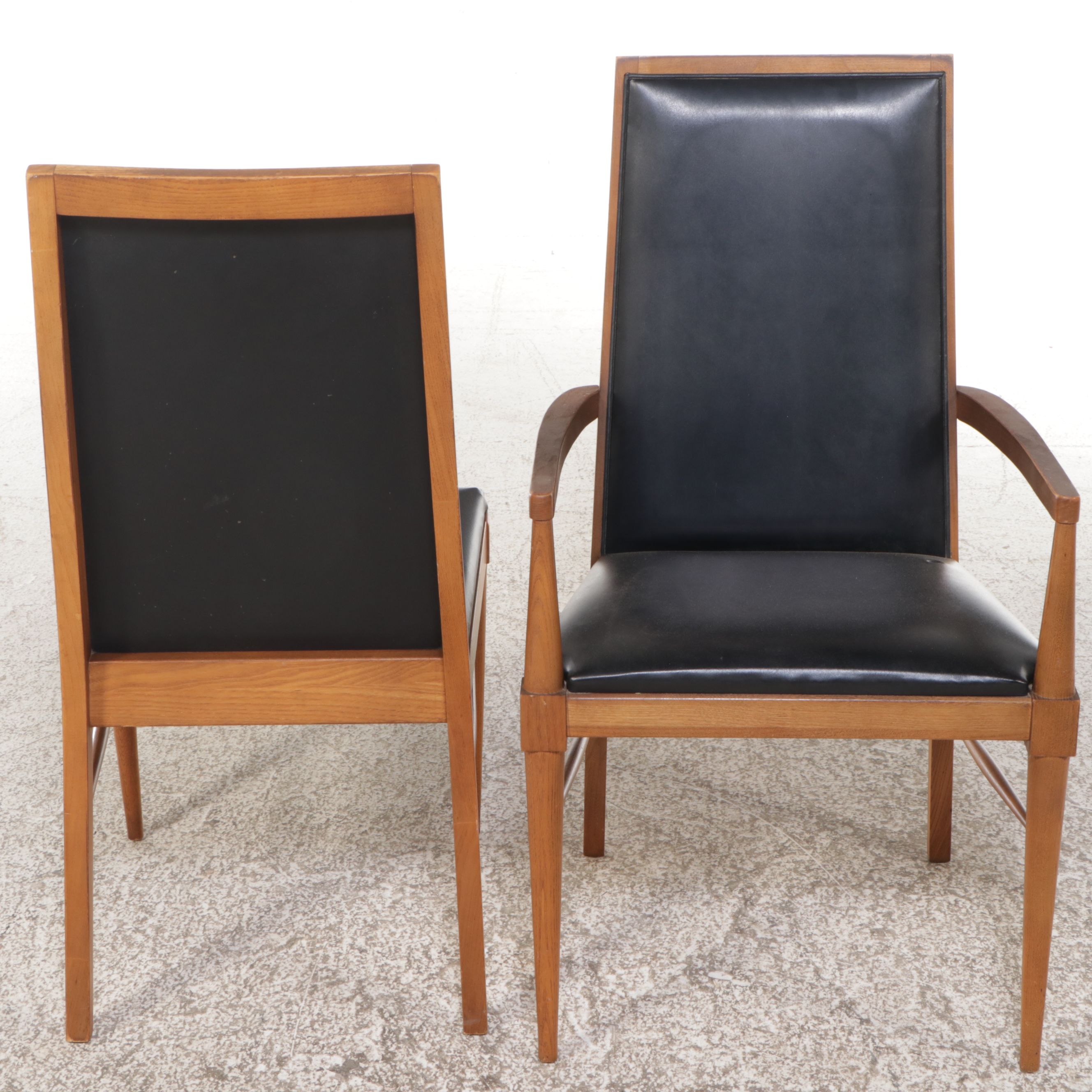 Mid Century Modern Dining Table with Dillingham "Espirit" Walnut Dining Chairs