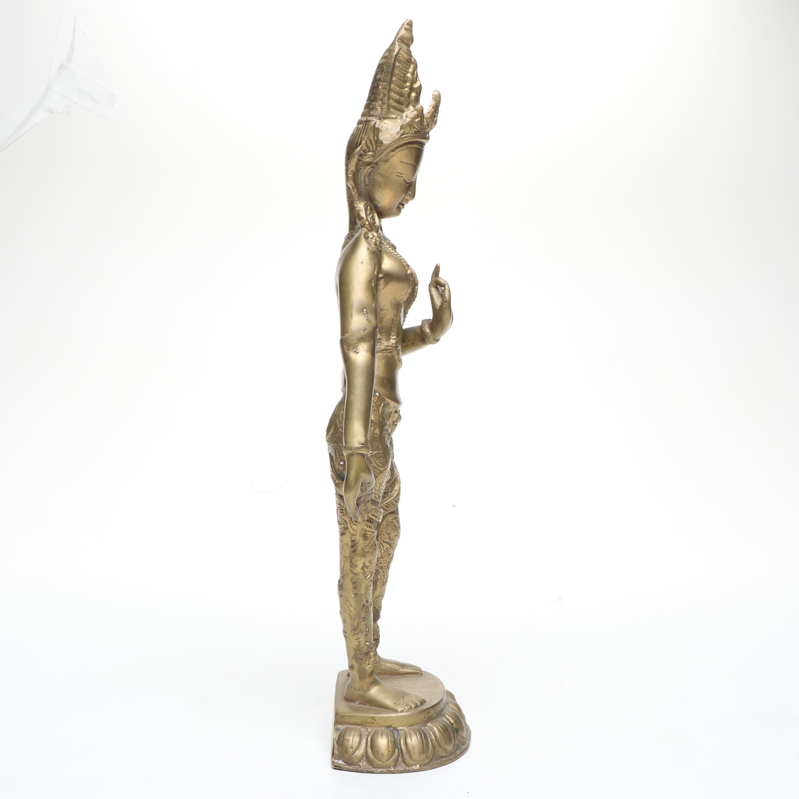 Tibetan Buddhist Deity Tara Brass Figure