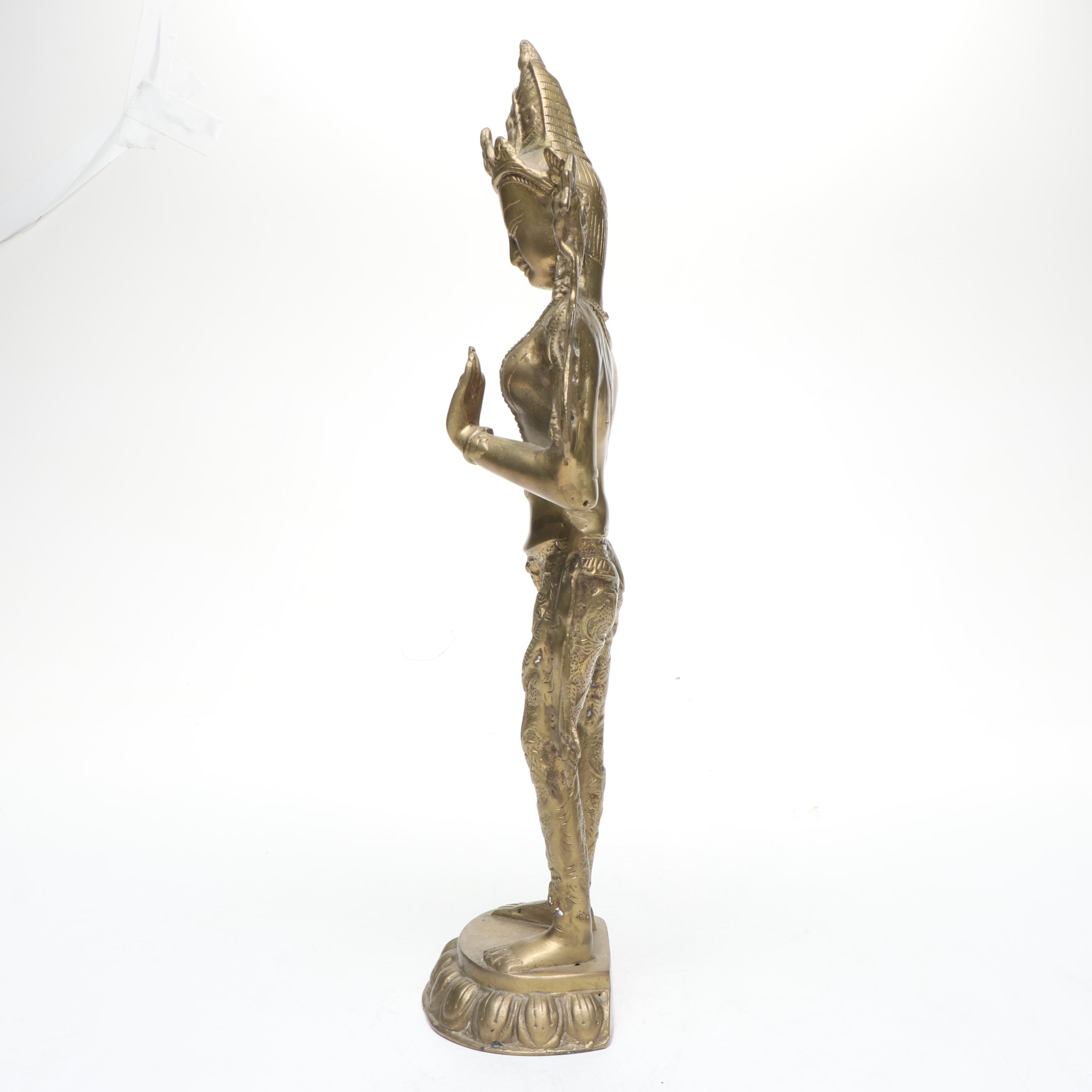 Tibetan Buddhist Deity Tara Brass Figure