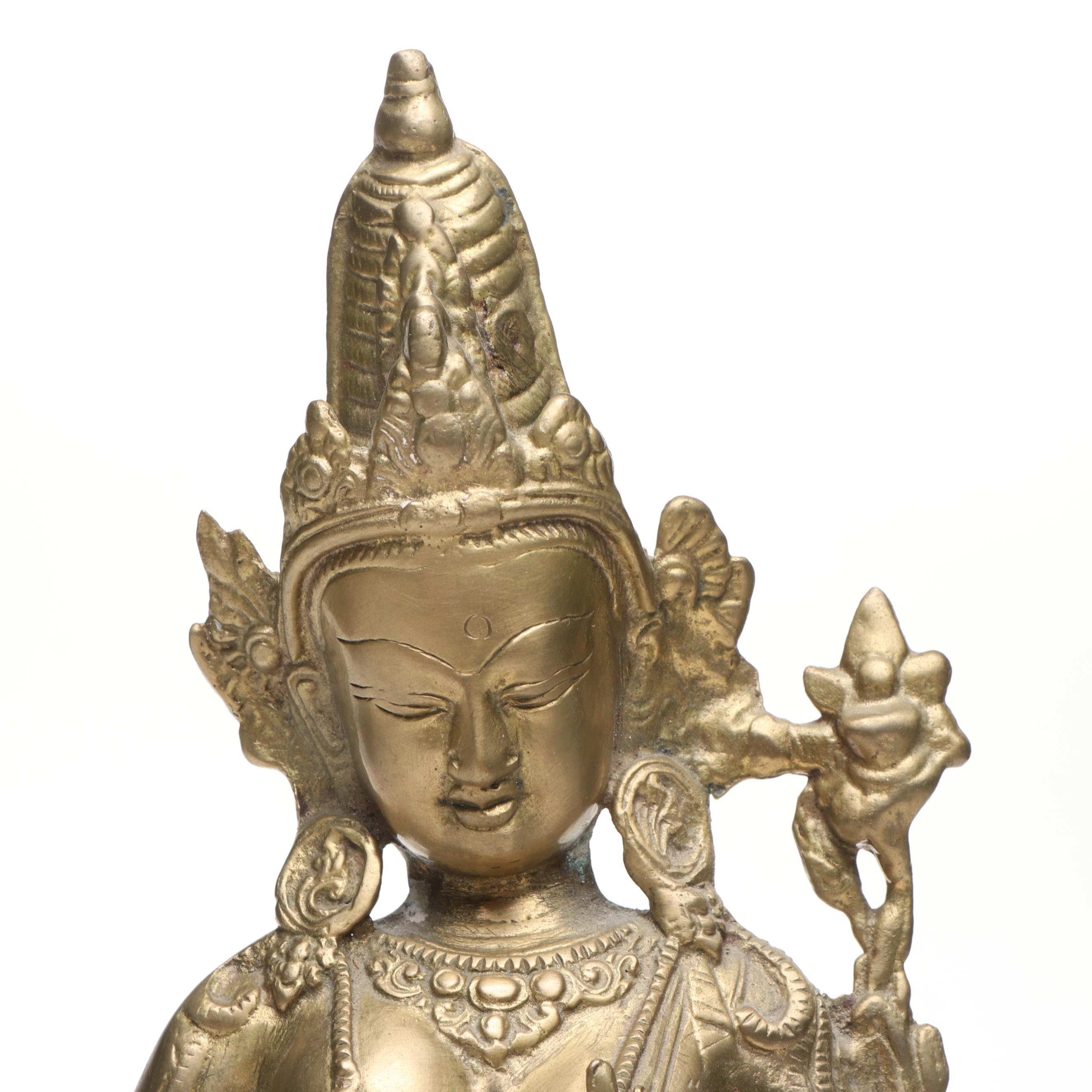 Tibetan Buddhist Deity Tara Brass Figure