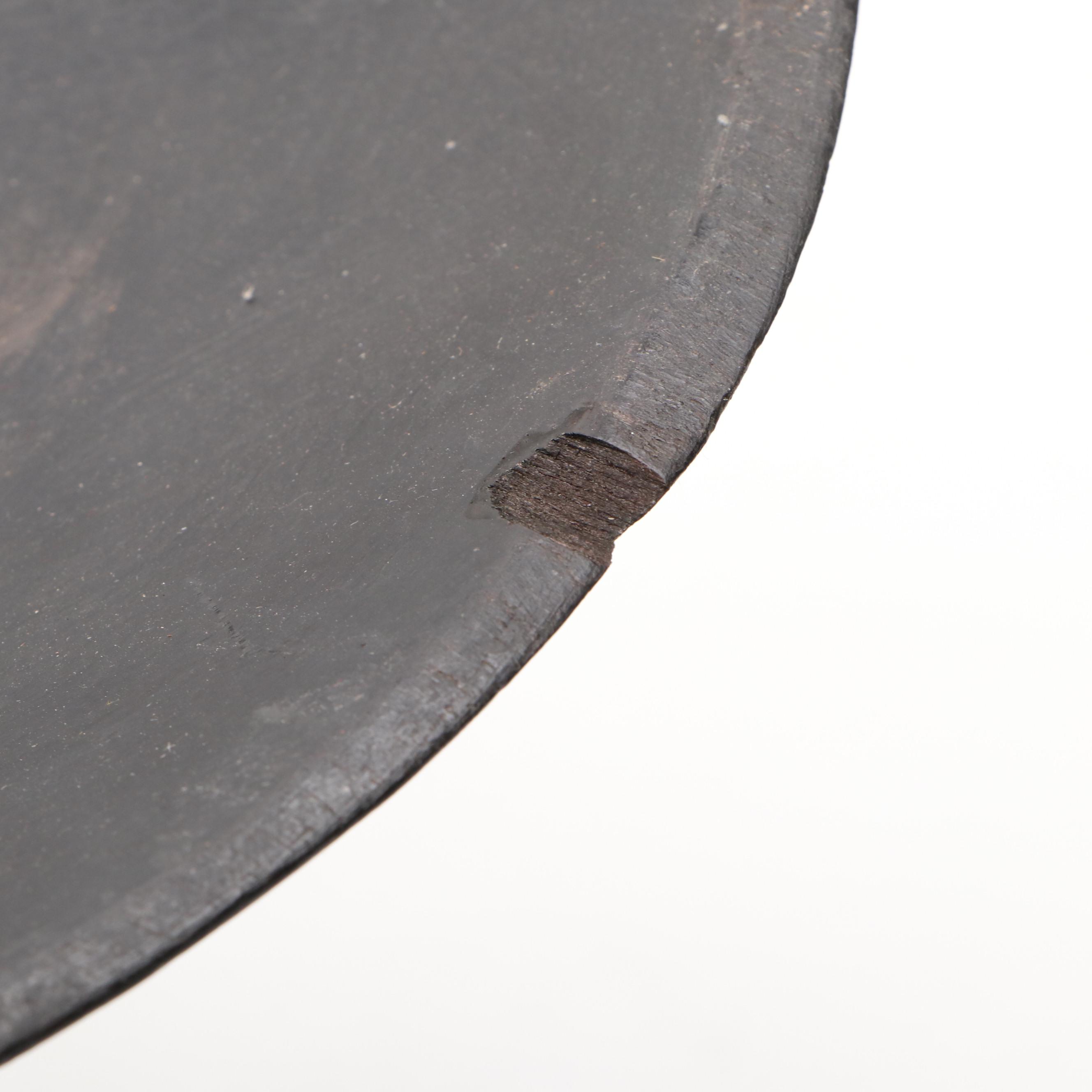 Indian Nagaland Plates on Wooden Fluted Stand