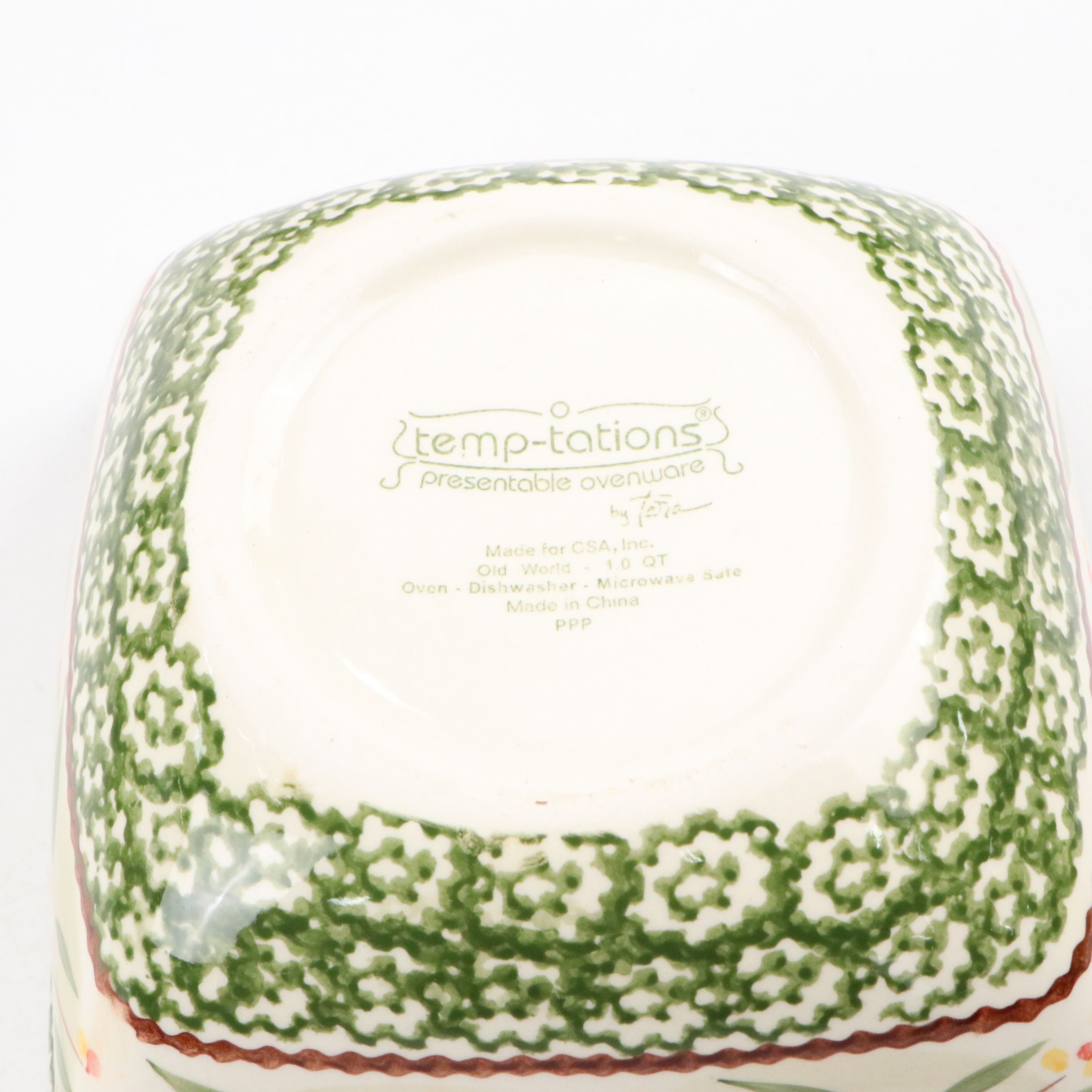Temp-tations "Old World" and "Floral Embroidery" Ceramic Serveware