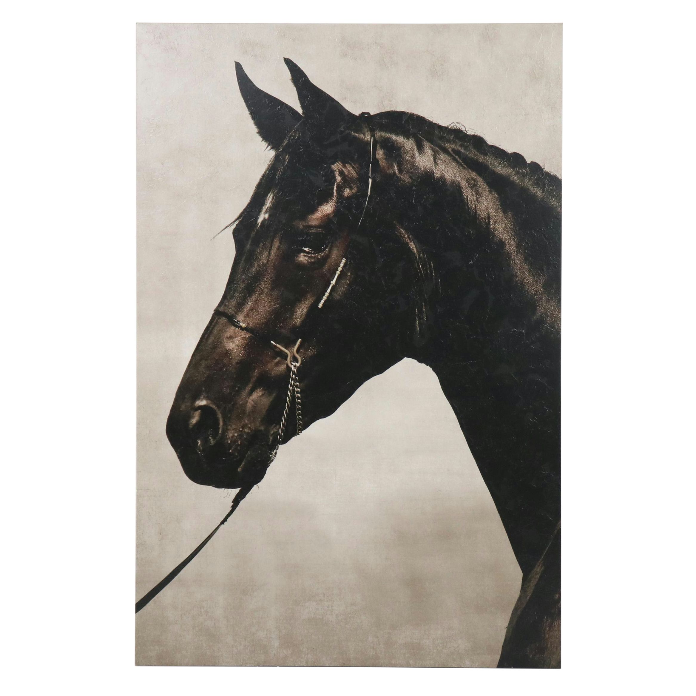 Hand-Embellished Giclée of Horse, 21st Century