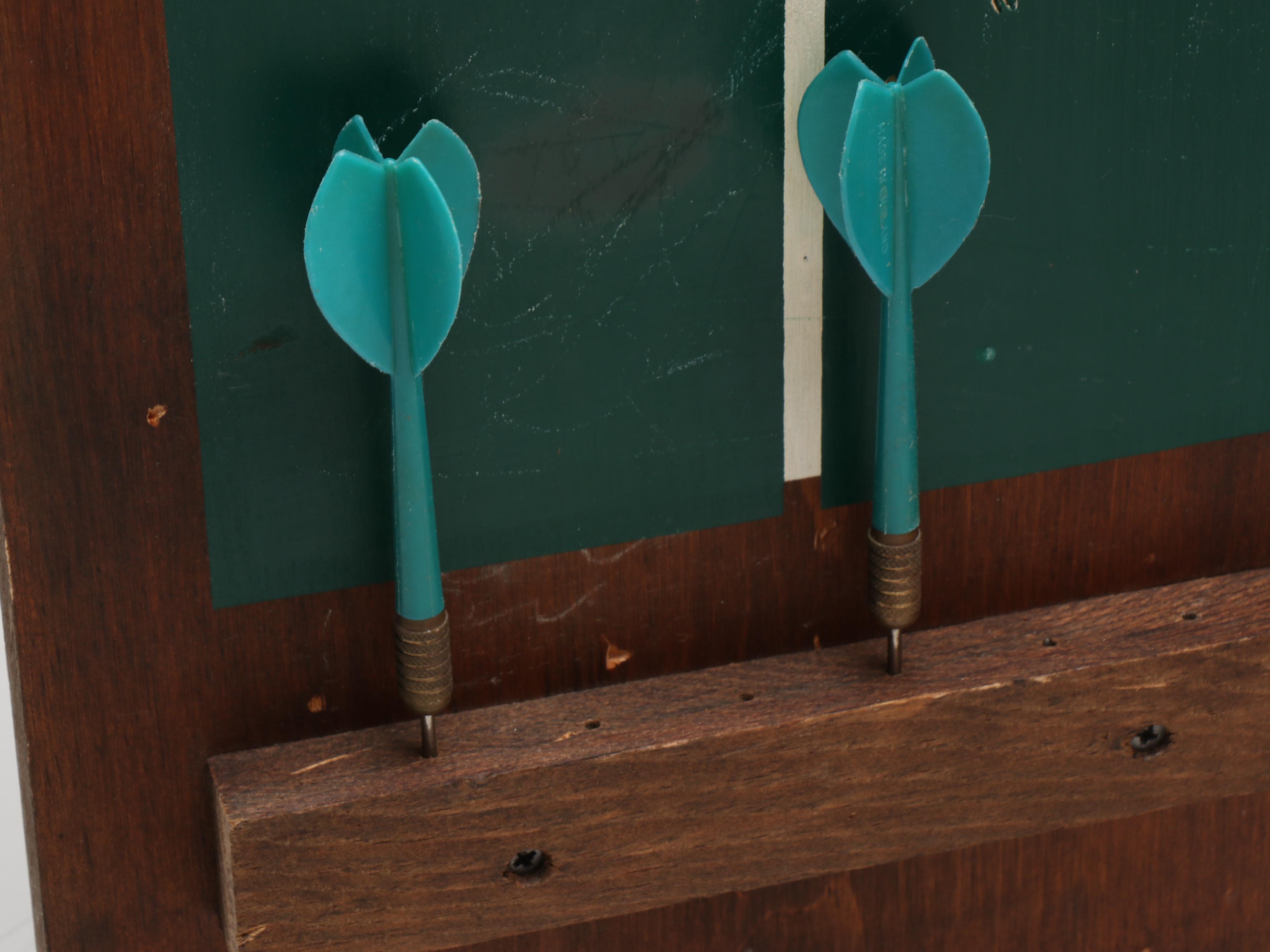 Buckingham Arms Grog Ale Dartboard Cabinet with Other Dartboard and Darts