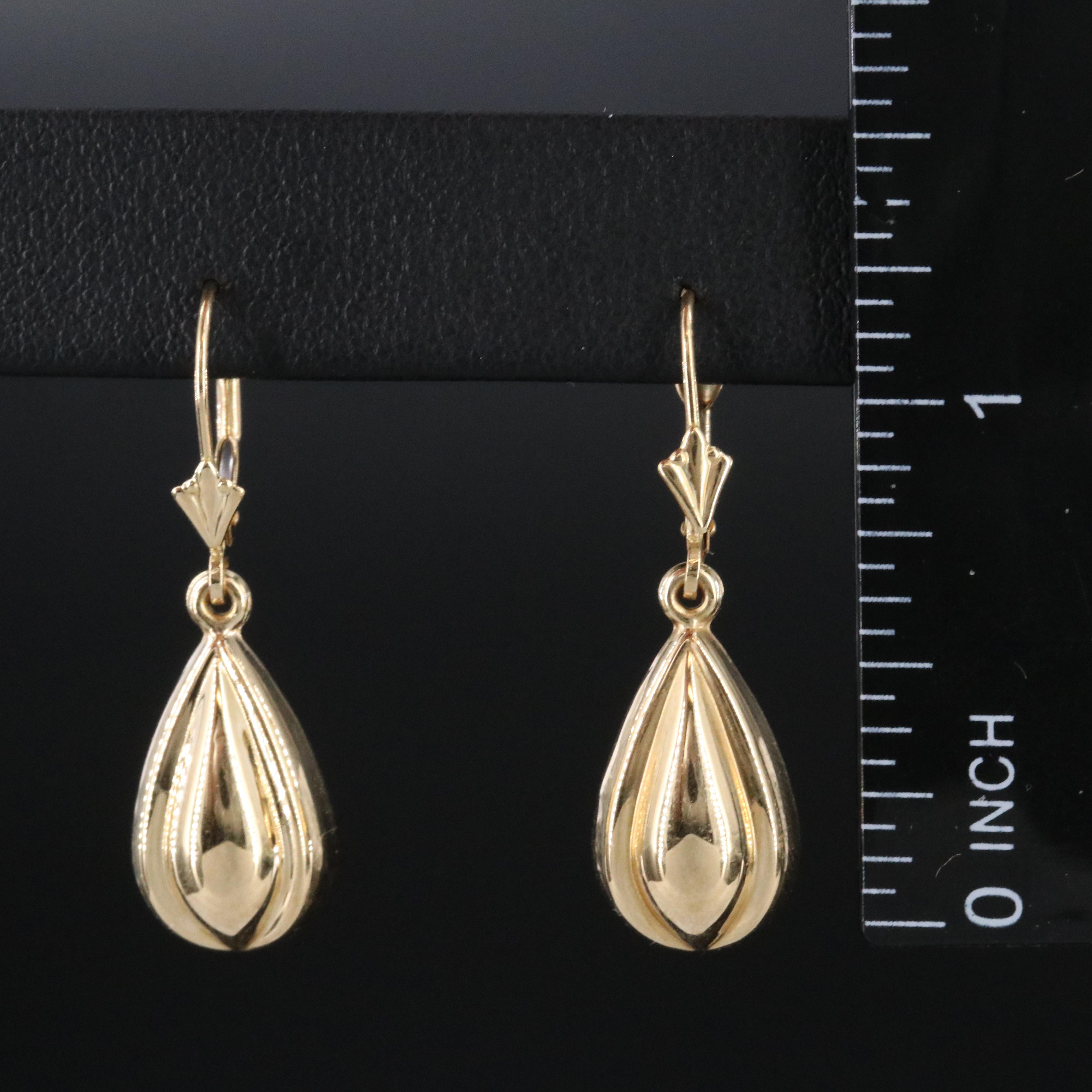 18K Teardrop Earrings