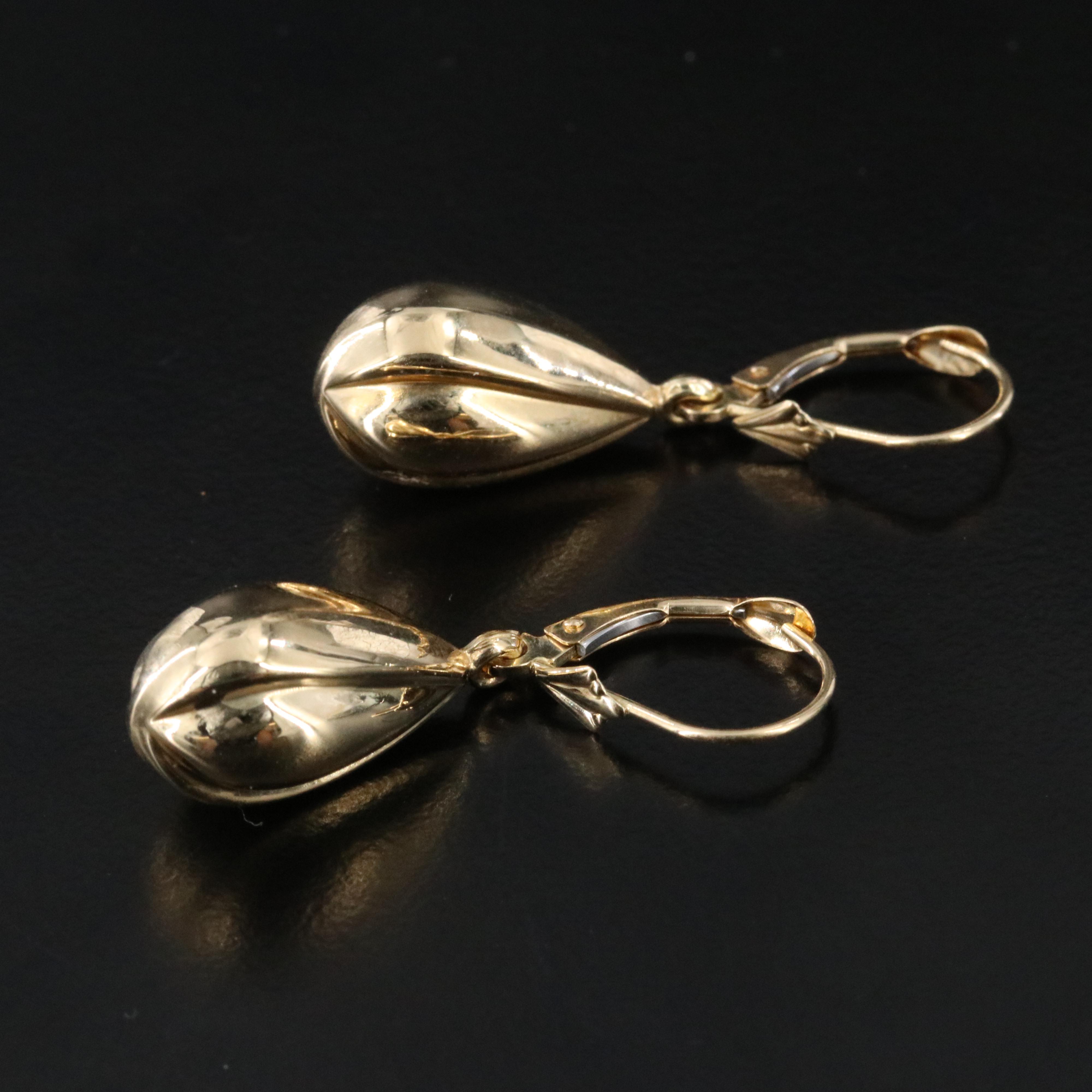 18K Teardrop Earrings