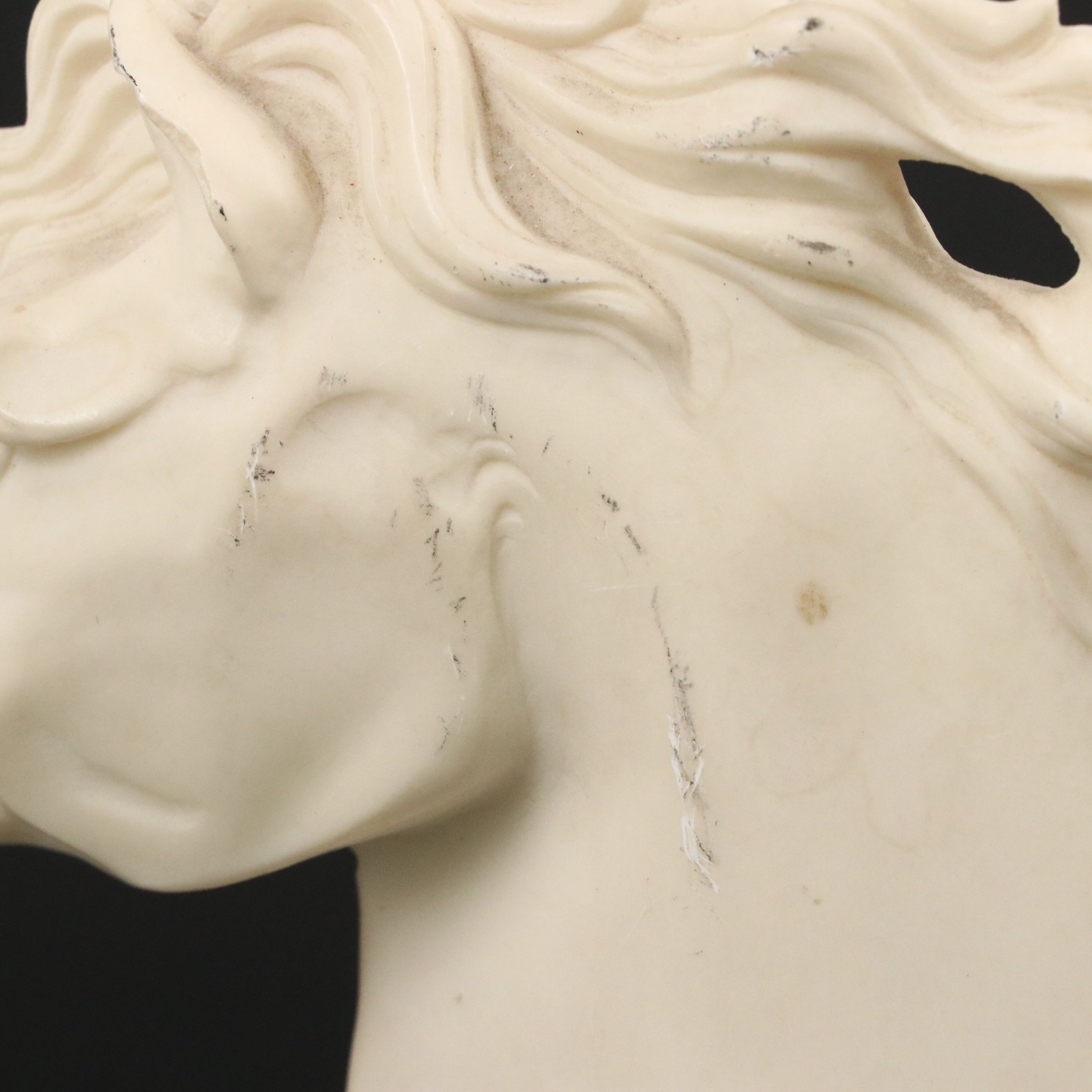 EBS Horse Head Resin on Marble Base Bookends