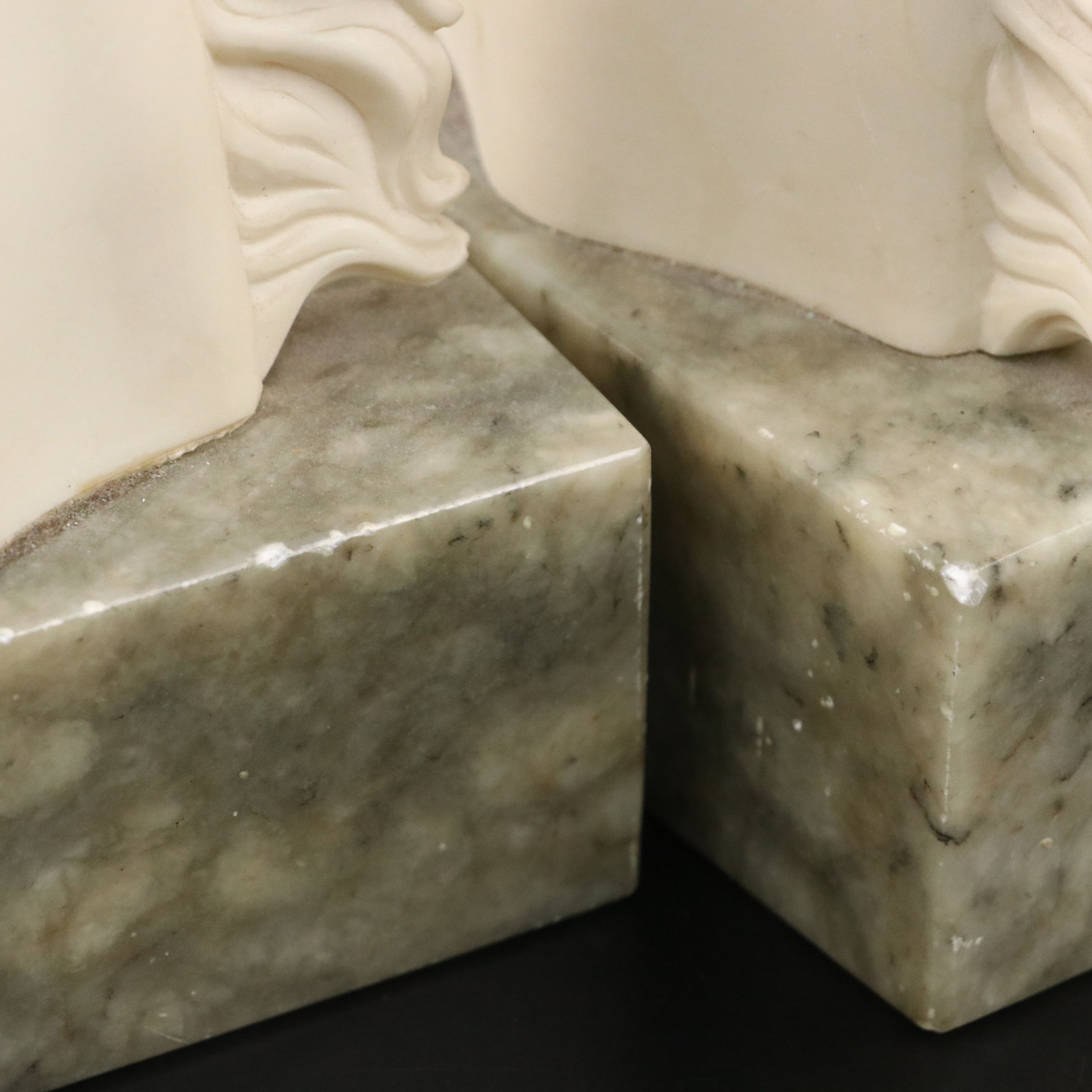EBS Horse Head Resin on Marble Base Bookends