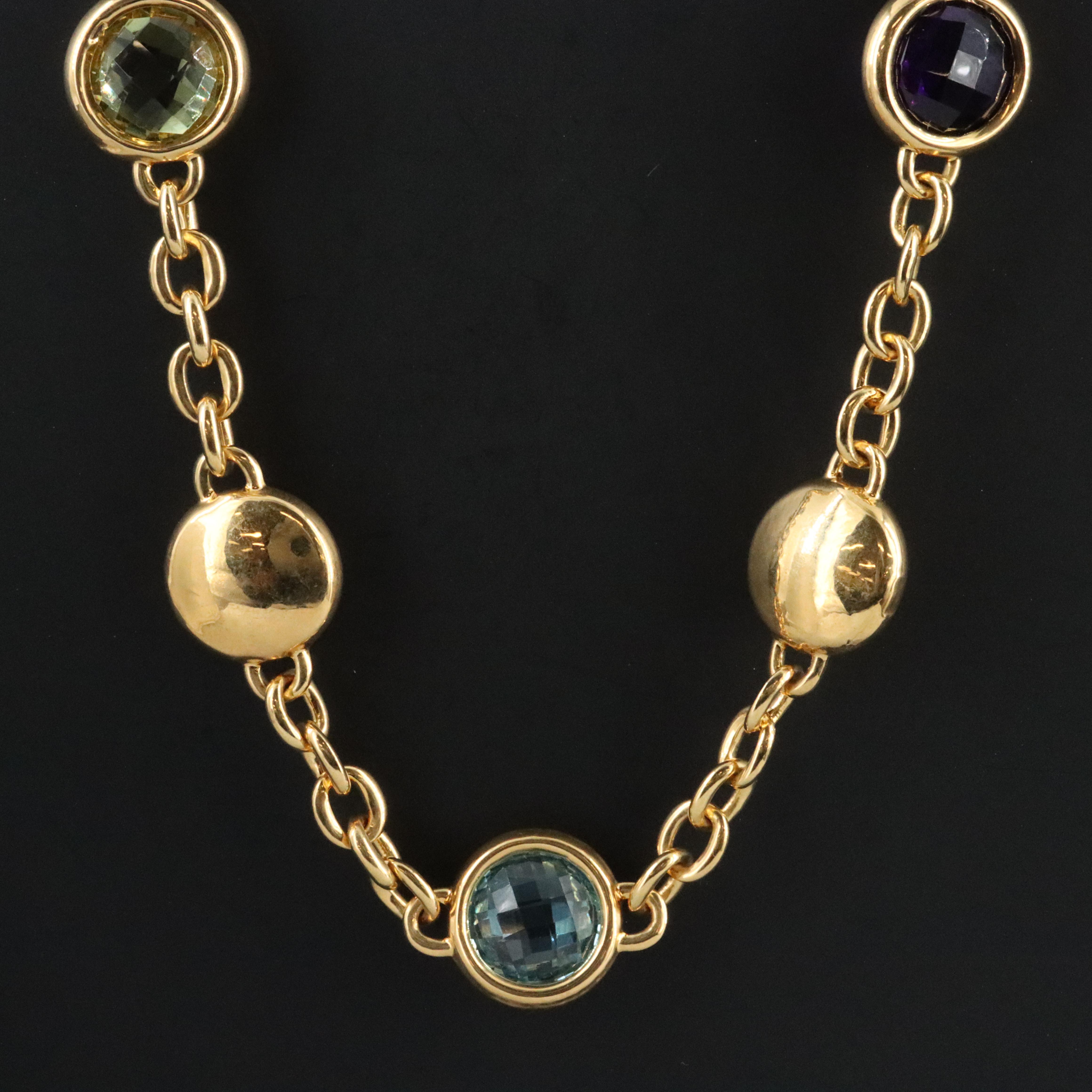 Gemstone Station Necklace