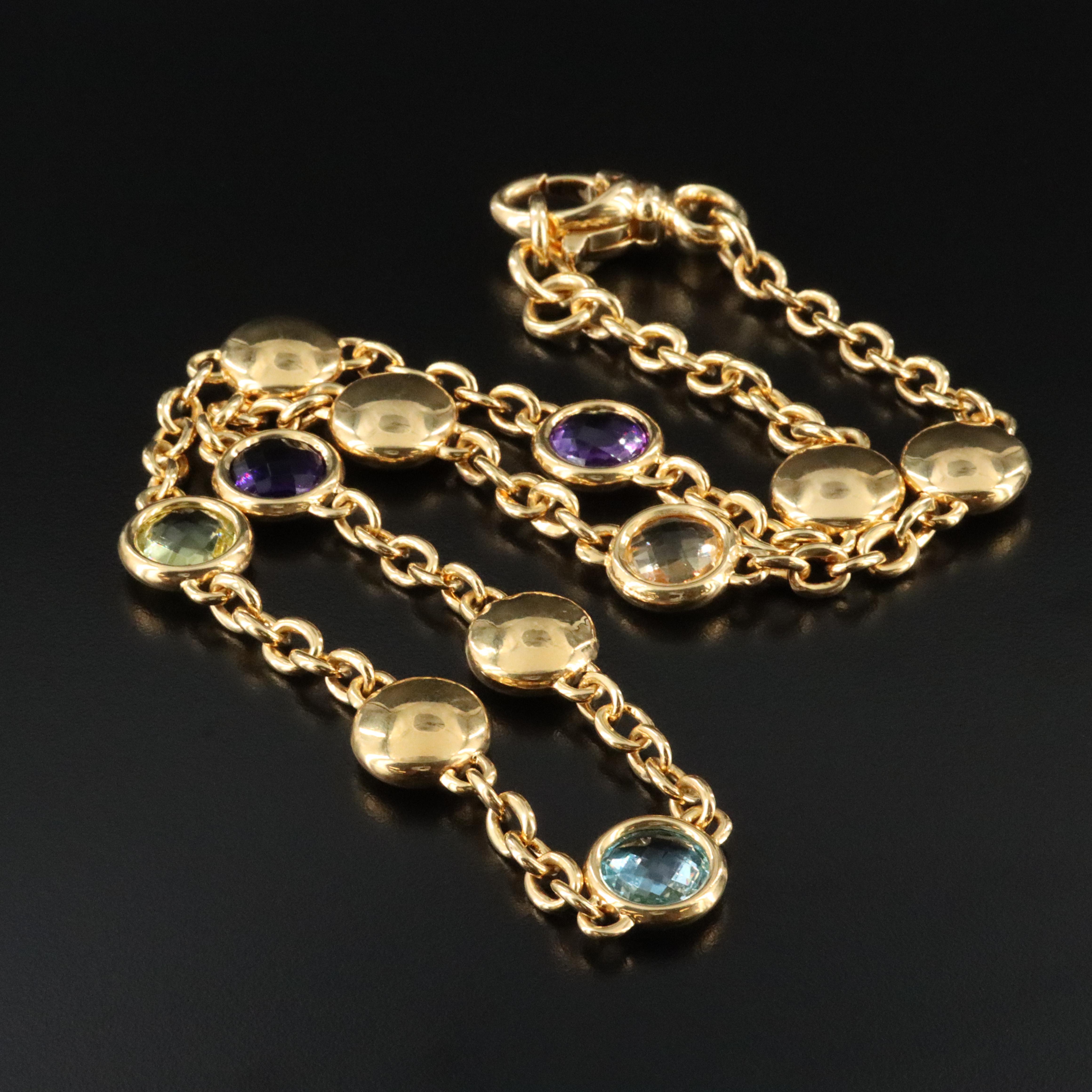 Gemstone Station Necklace