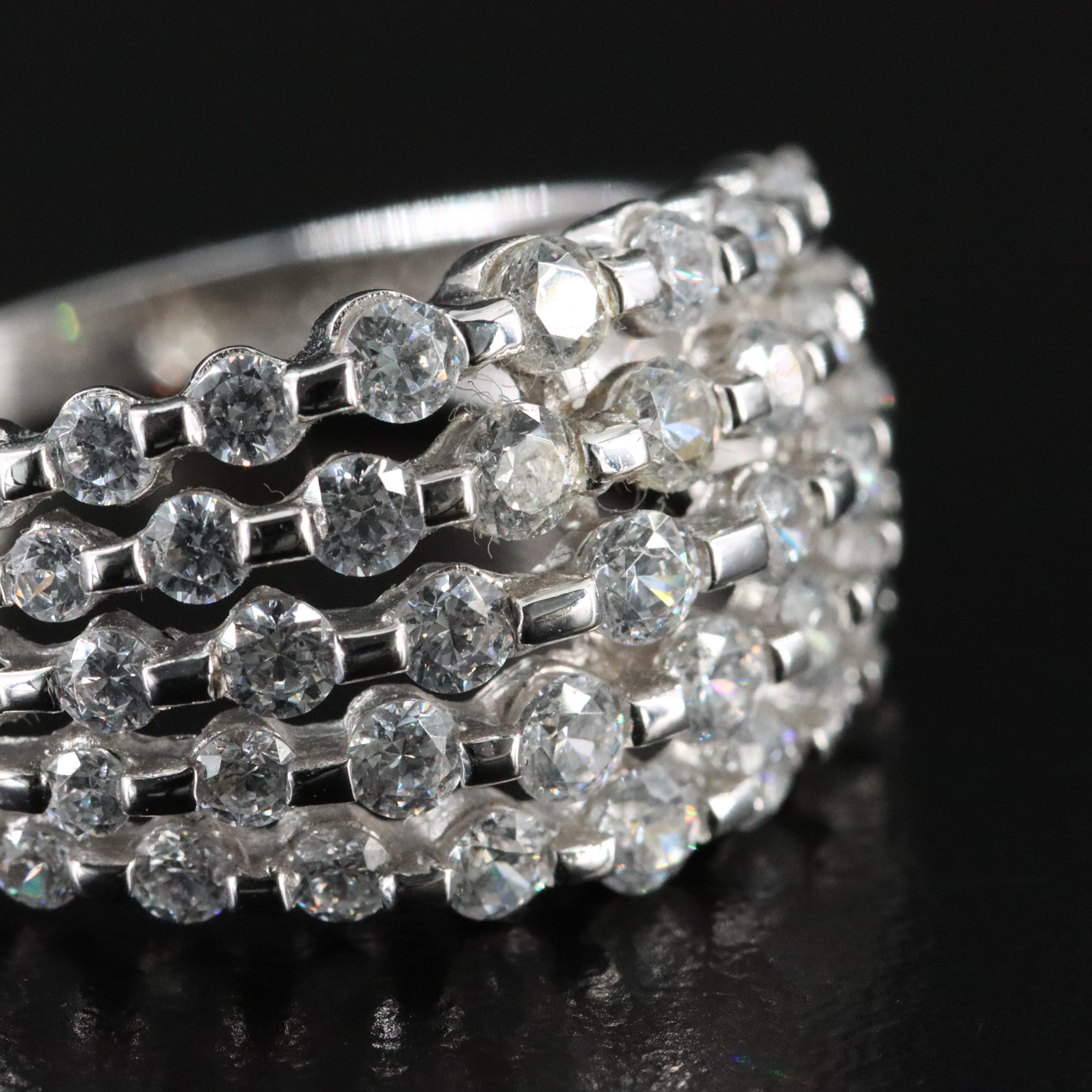 10K CZ Layered Ring