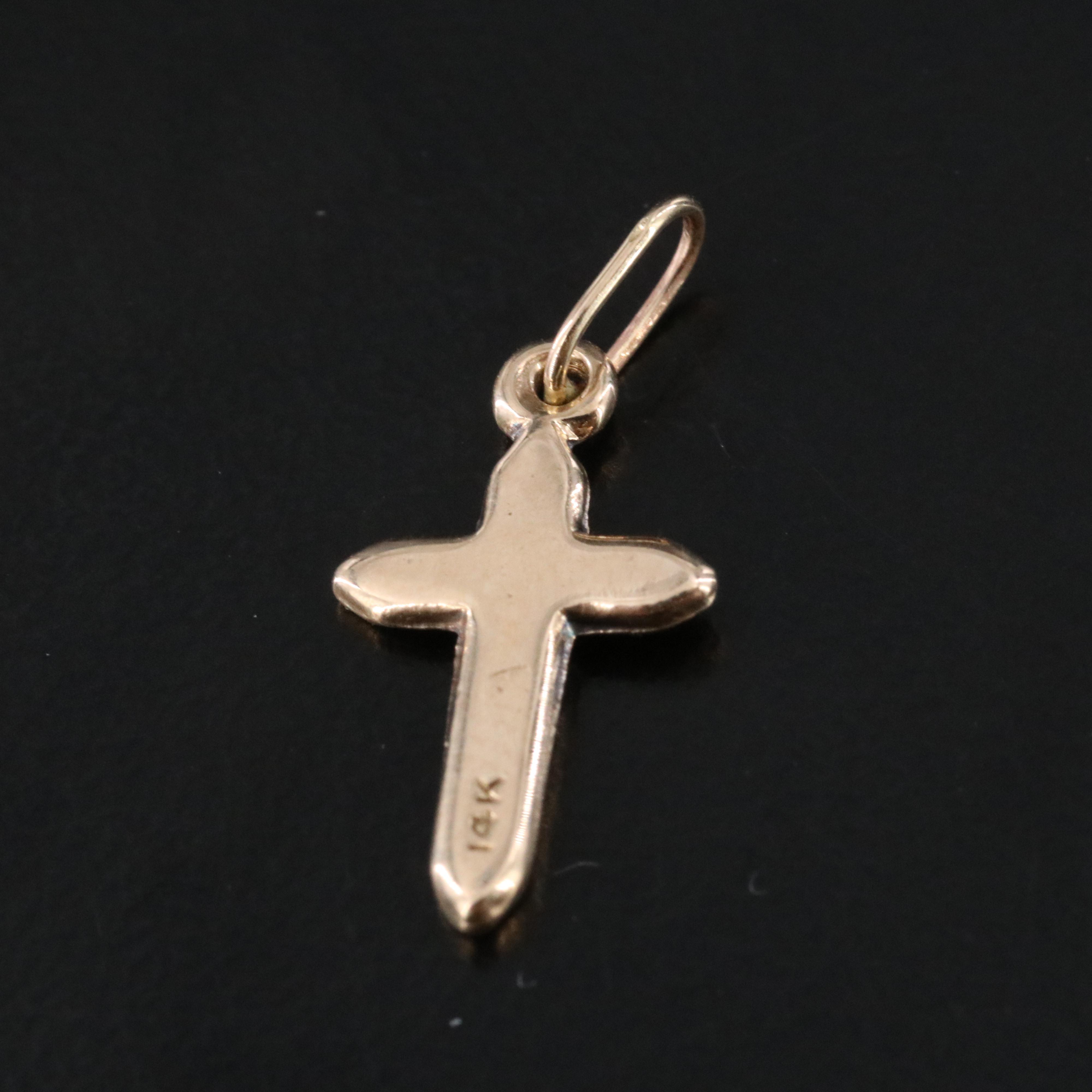 14K Cross Pendant