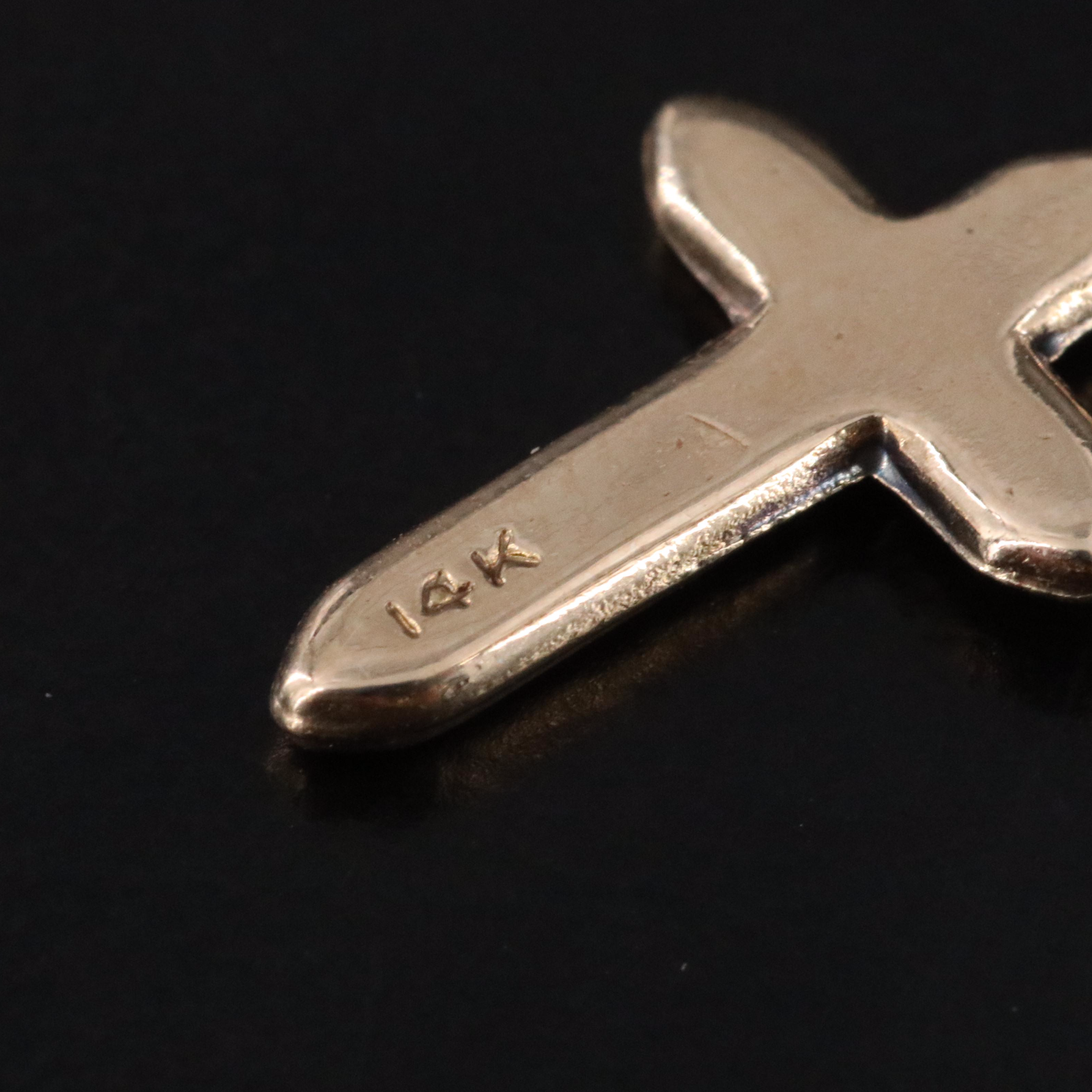 14K Cross Pendant