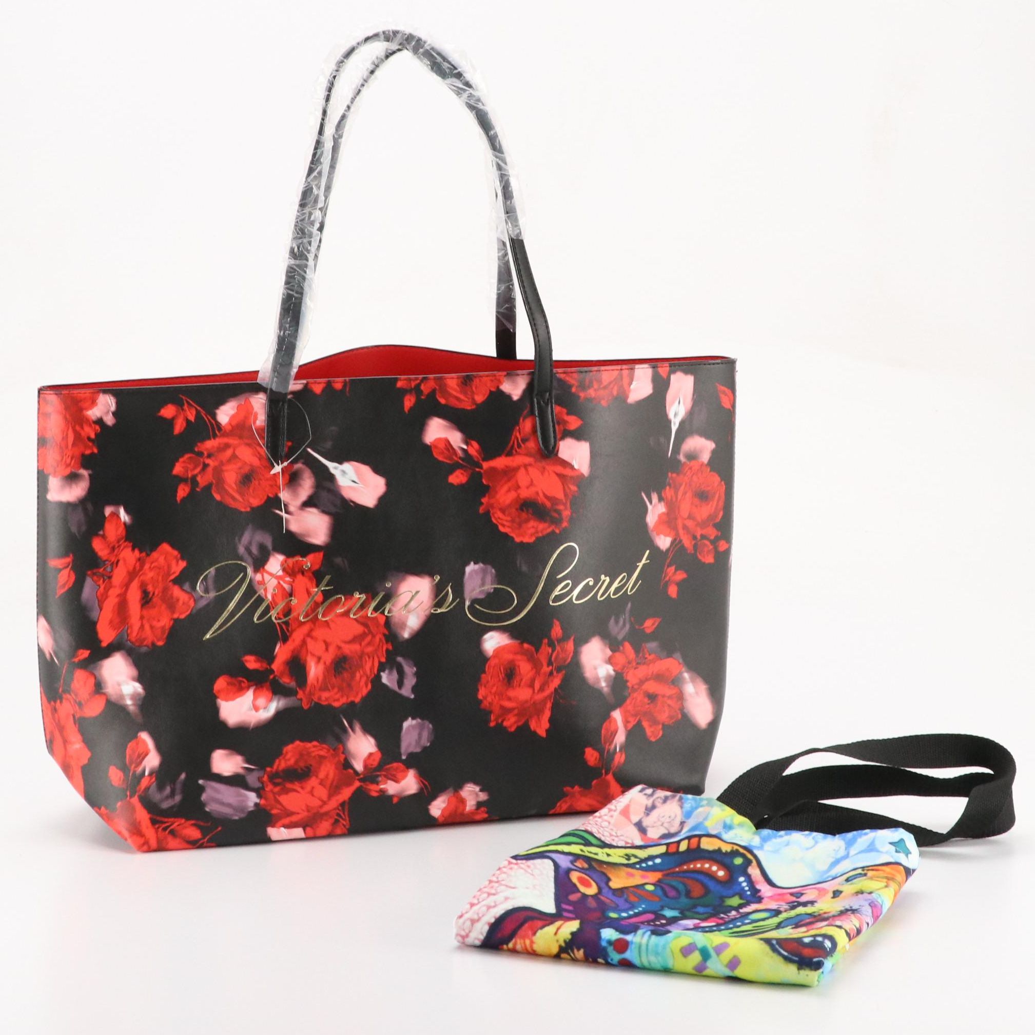 Victoria's Secret Promotional Large Flower Tote and Other Dog Tote